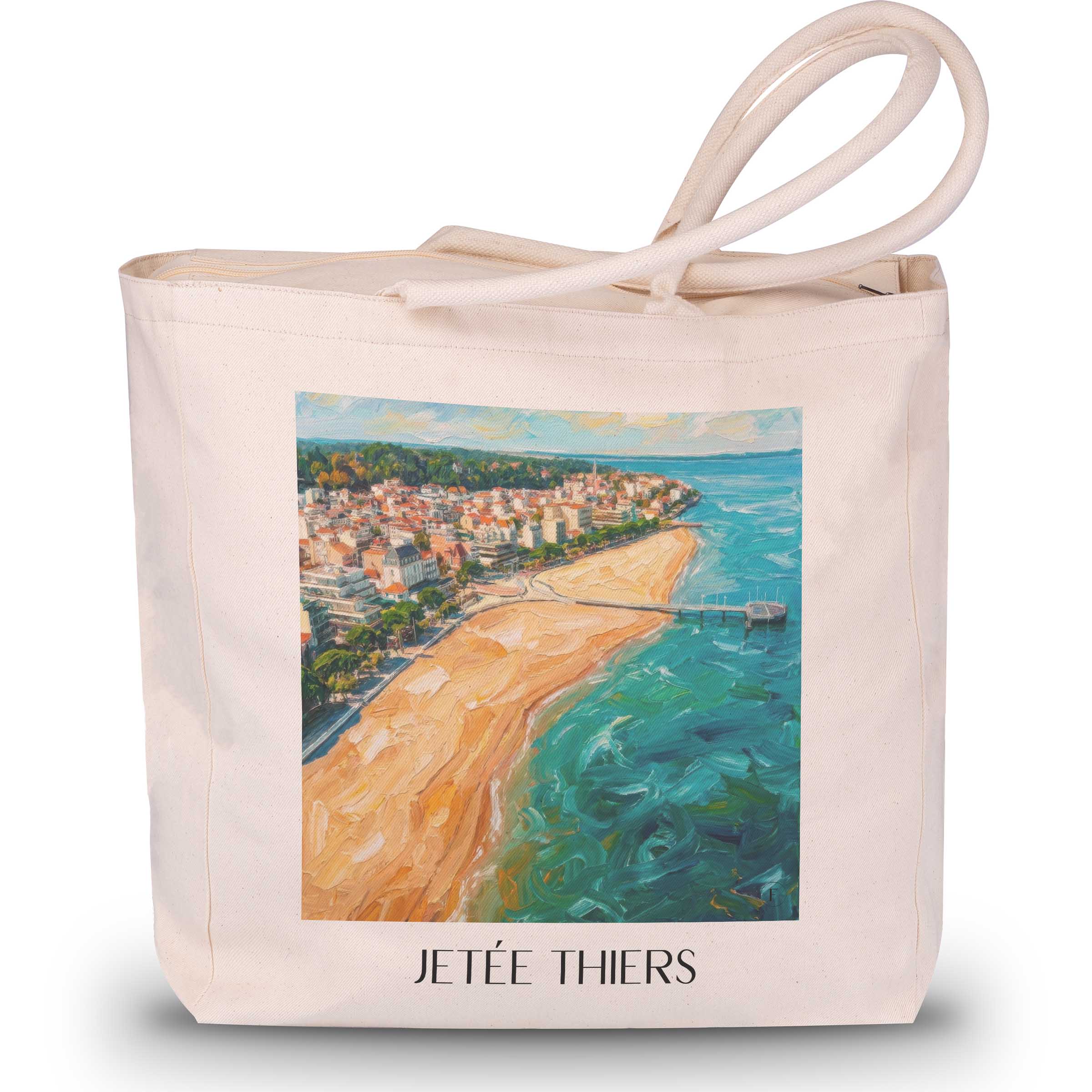 jetée-thiers-arcachon-frankreich-einkaufstasche-oil-painting-oelgemaelde