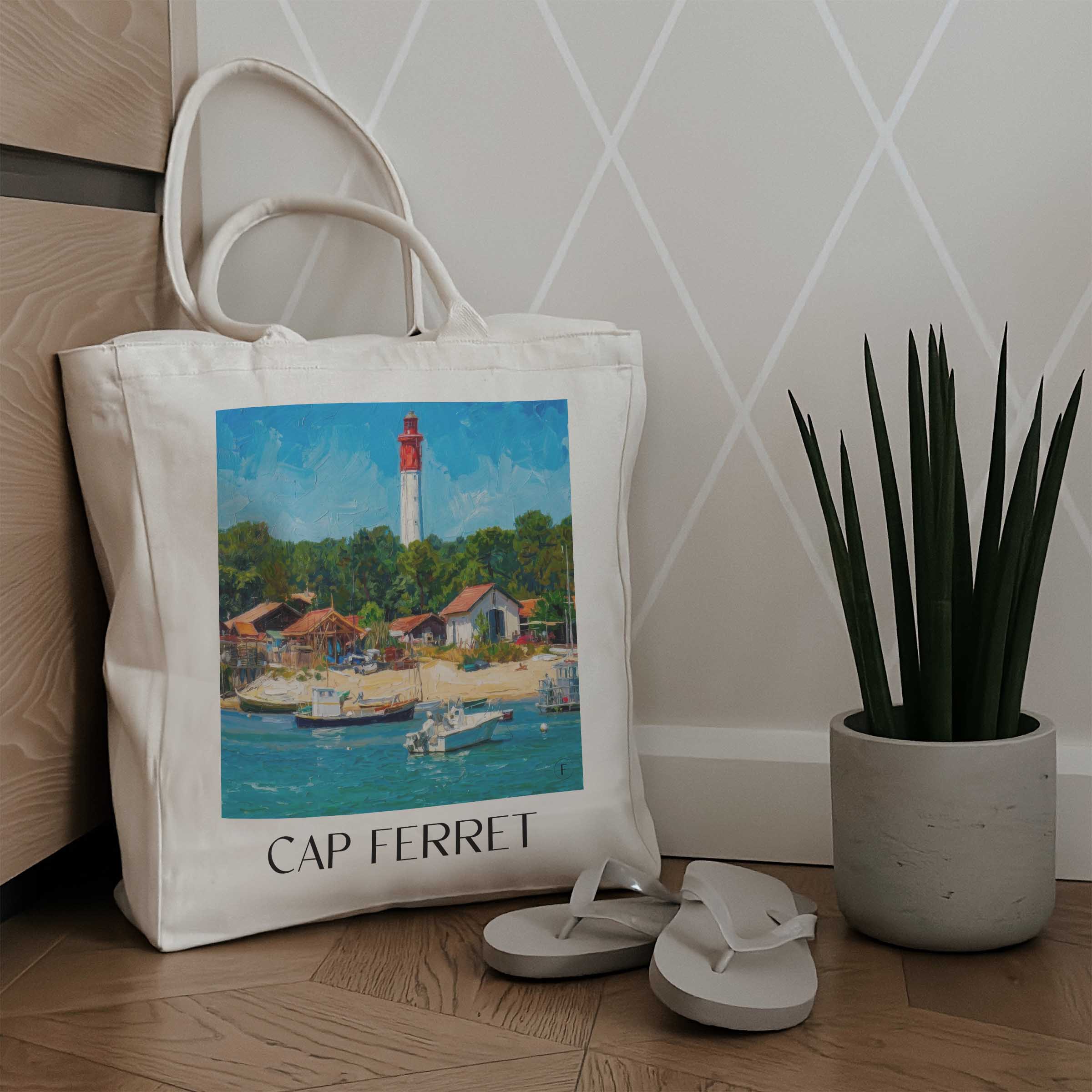cap-ferret-bassin-d'arcachon-frankreich-einkaufstasche-oil-painting-oelgemaelde