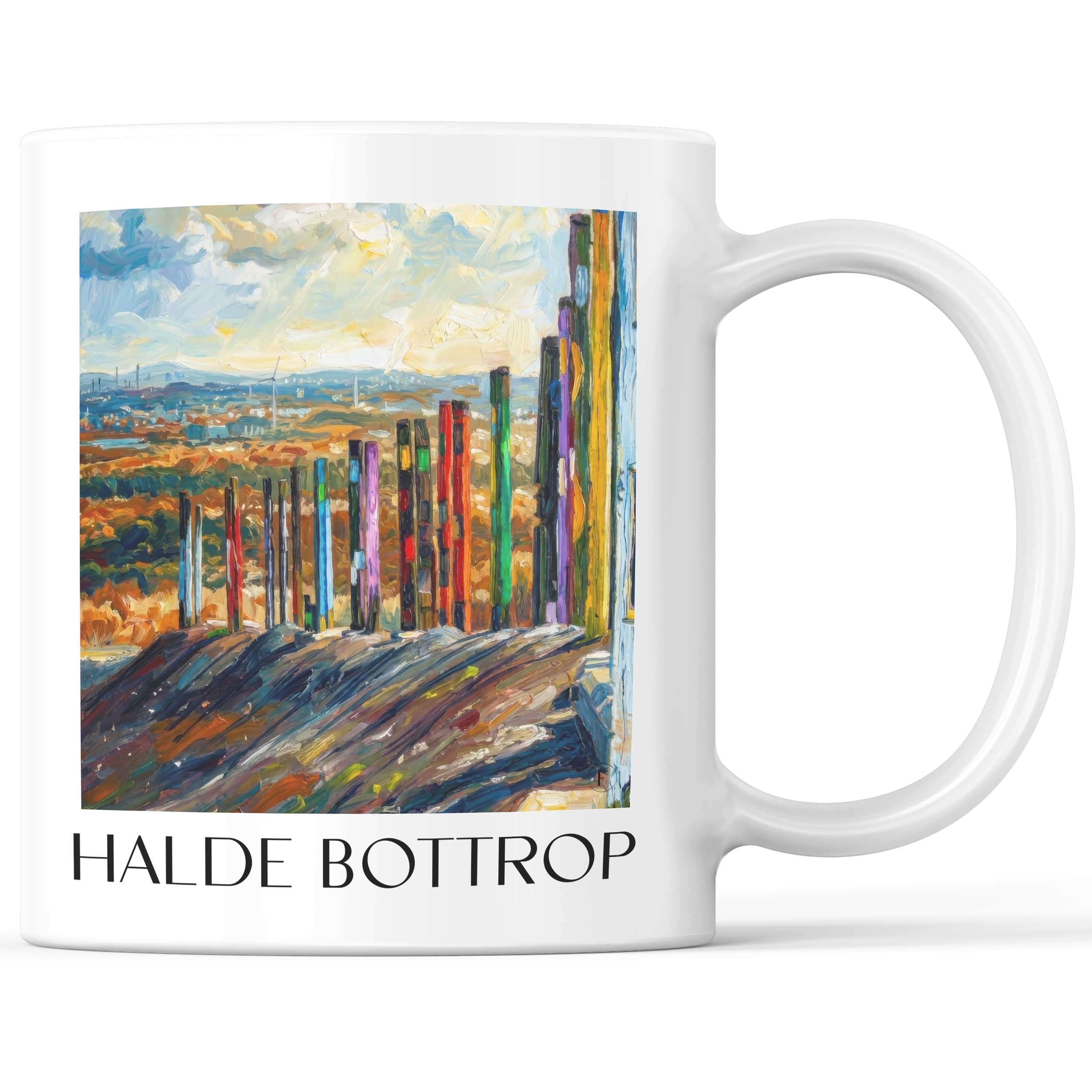 Halde Kaffeebecher - Bottrop - Deutschland Becher - Kaffeetasse im Ölgemälde Stil