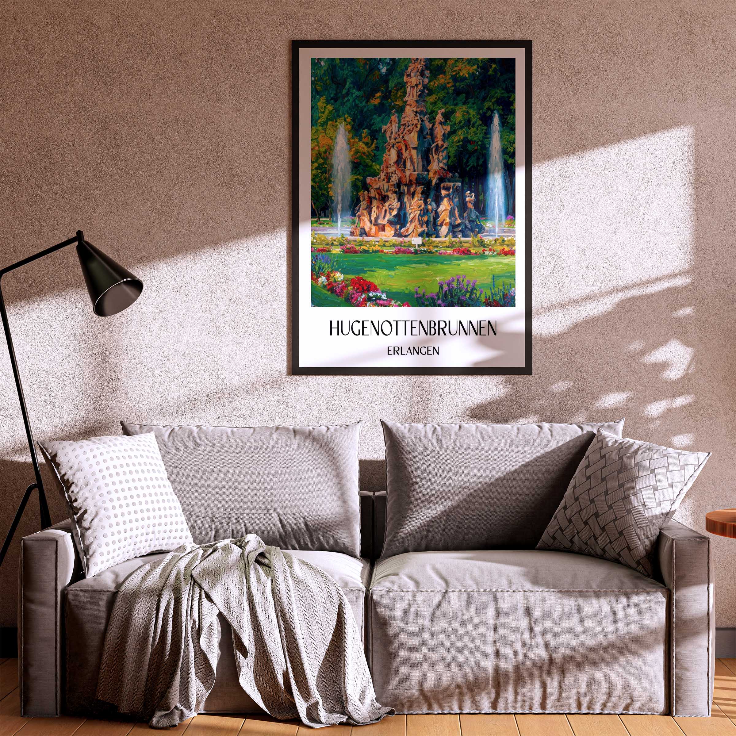 hugenottenbrunnen-erlangen-deutschland-poster-oil-painting-oelgemaelde