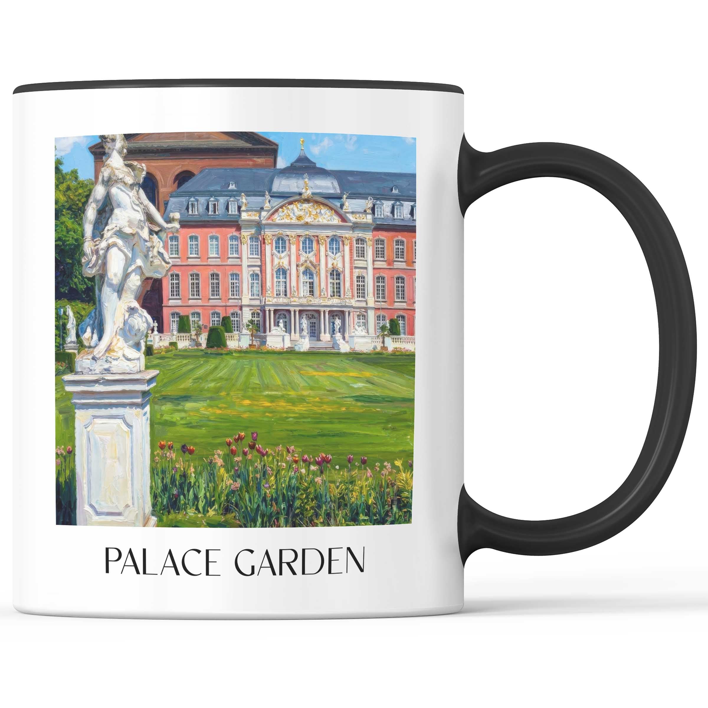 Palastgarten Kaffeebecher - Trier - Deutschland Becher - Kaffeetasse im Ölgemälde Stil