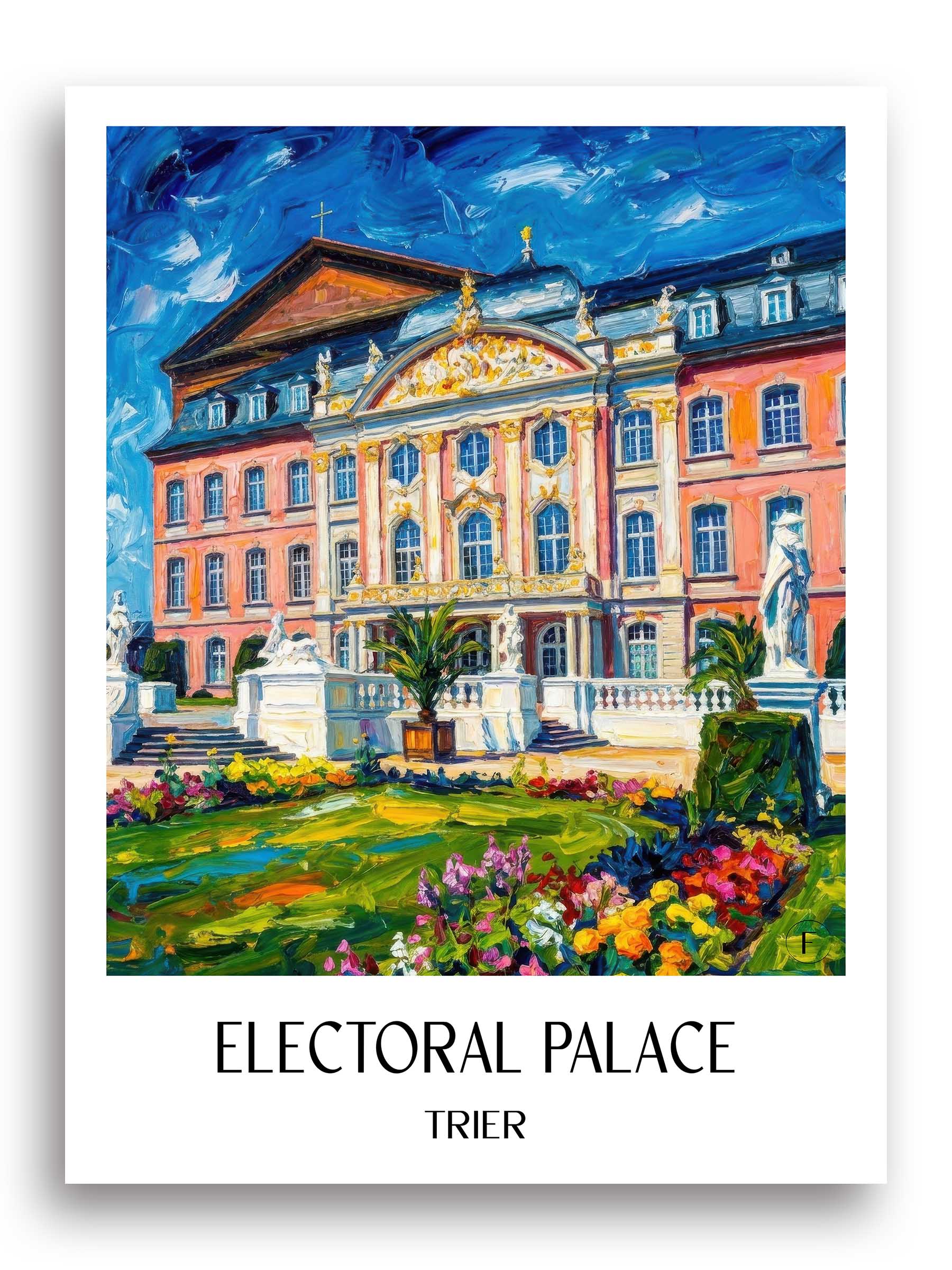 Kurfürstliches Palais Poster - Trier - Deutschland Kunstdruck - Ölgemälde von A4 bis A1