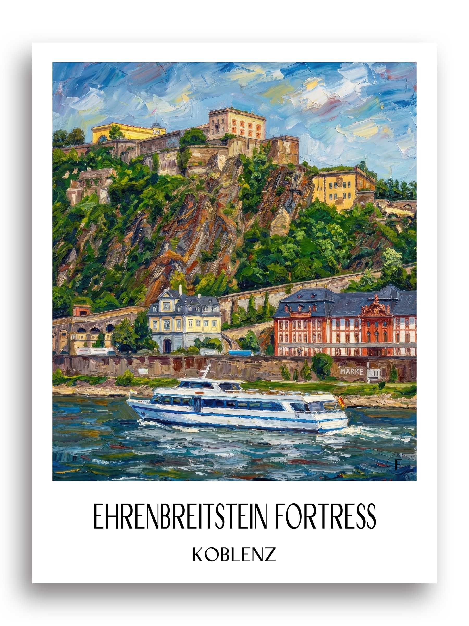 Festung Ehrenbreitstein
Poster - Koblenz - Deutschland Kunstdruck - Ölgemälde von A4 bis A1