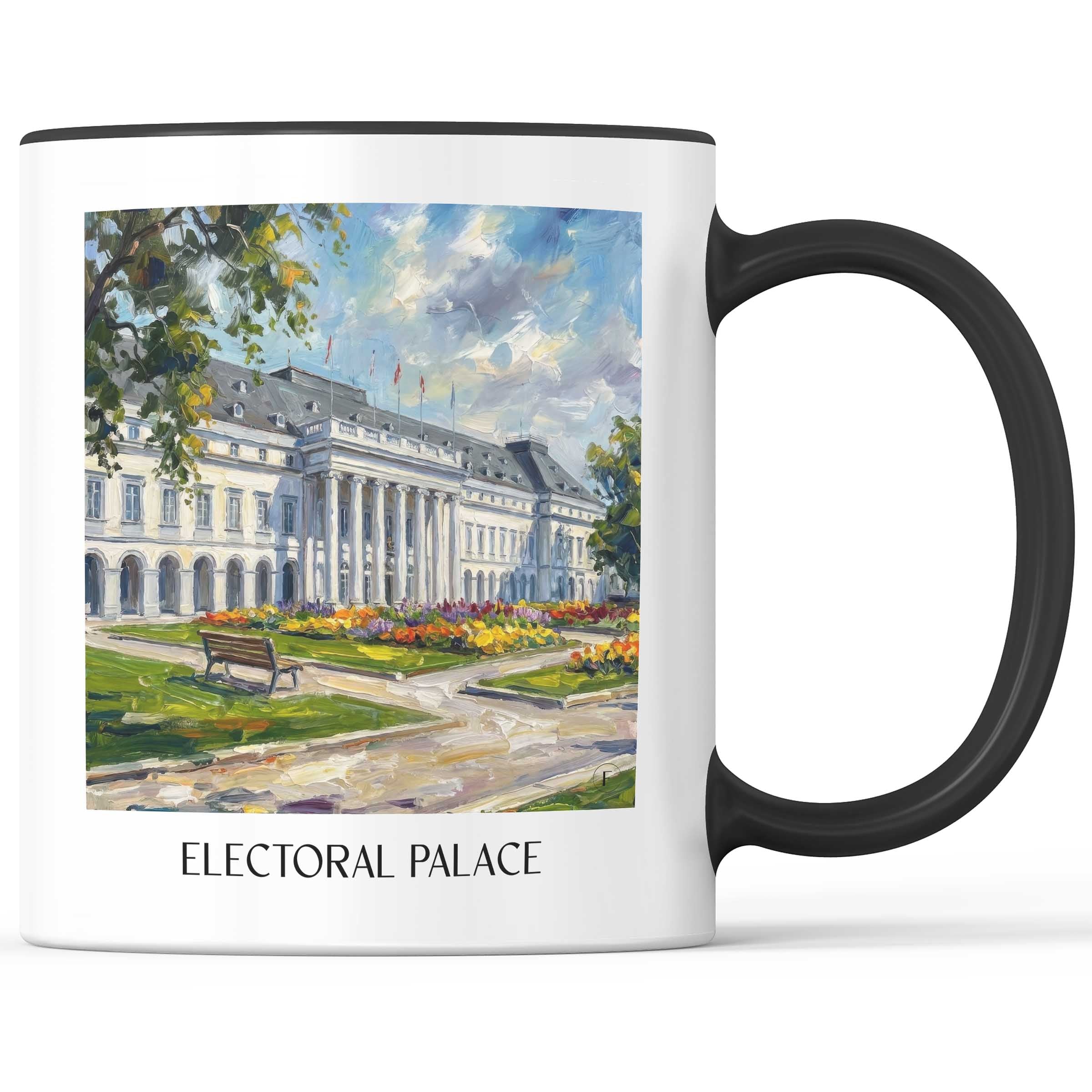 Kurfürstliches Schloss Kaffeebecher - Koblenz - Deutschland Becher - Kaffeetasse im Ölgemälde Stil