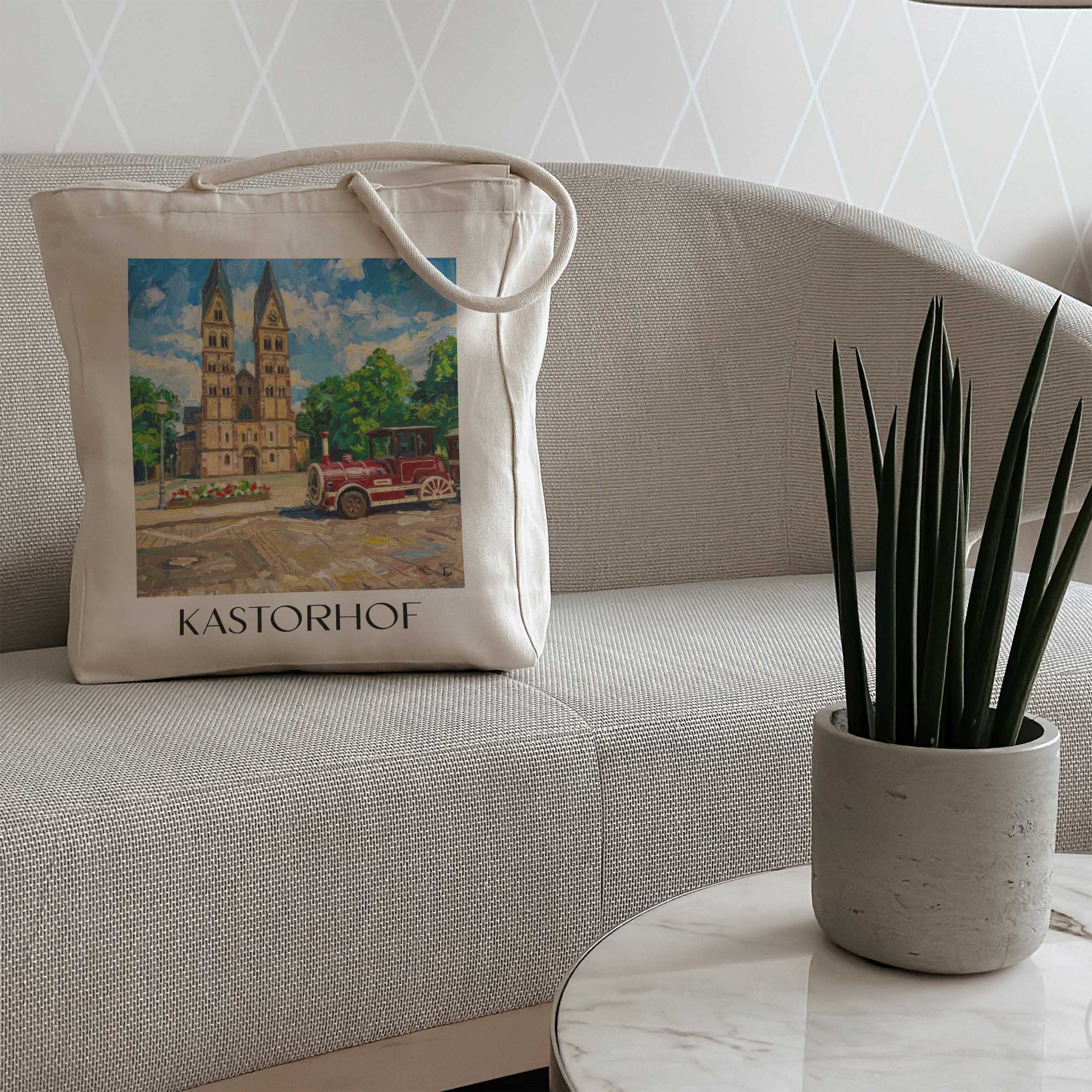 kastorhof-koblenz-deutschland-einkaufstasche-oil-painting-oelgemaelde