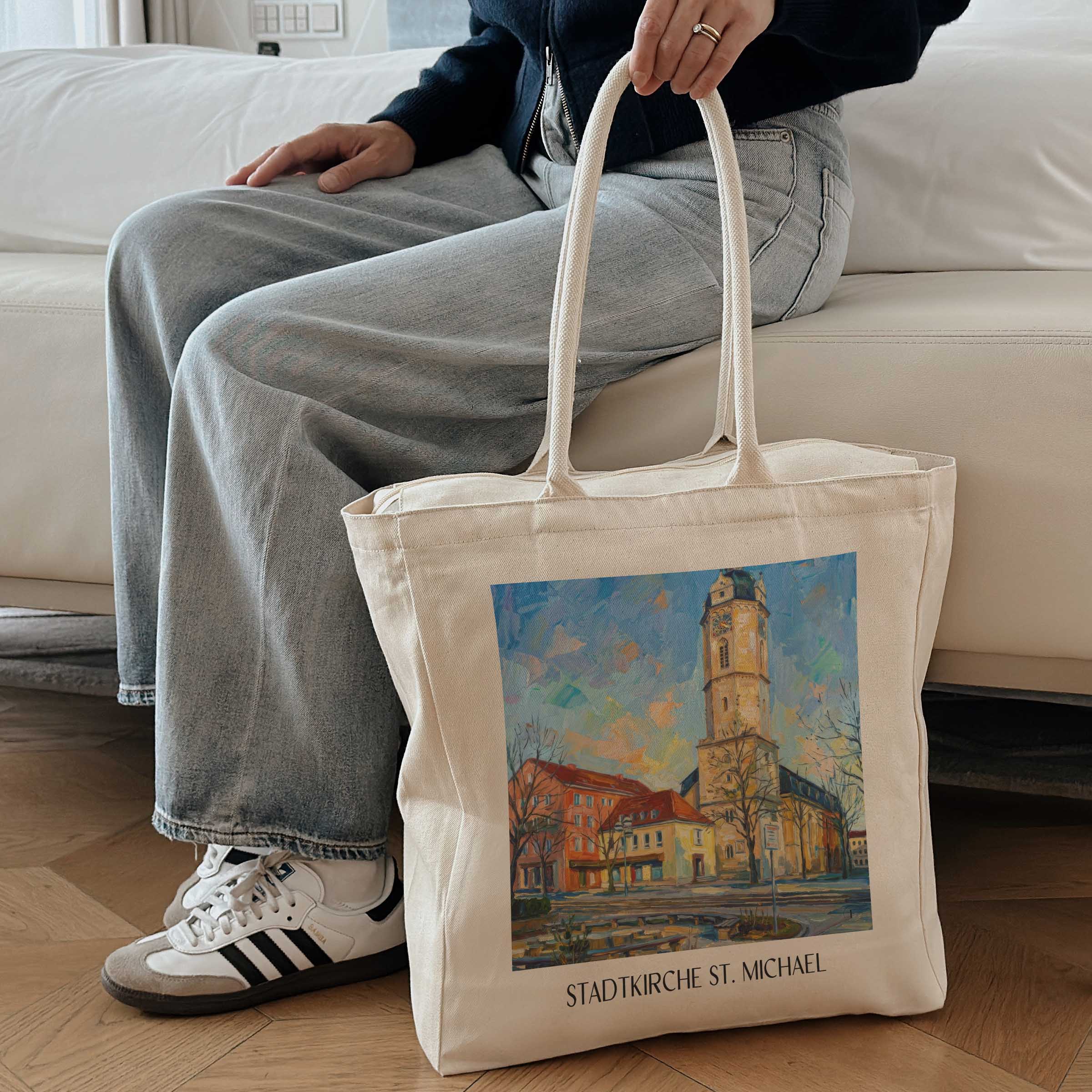 stadtkirche-st.-michael-jena-deutschland-einkaufstasche-oil-painting-oelgemaelde