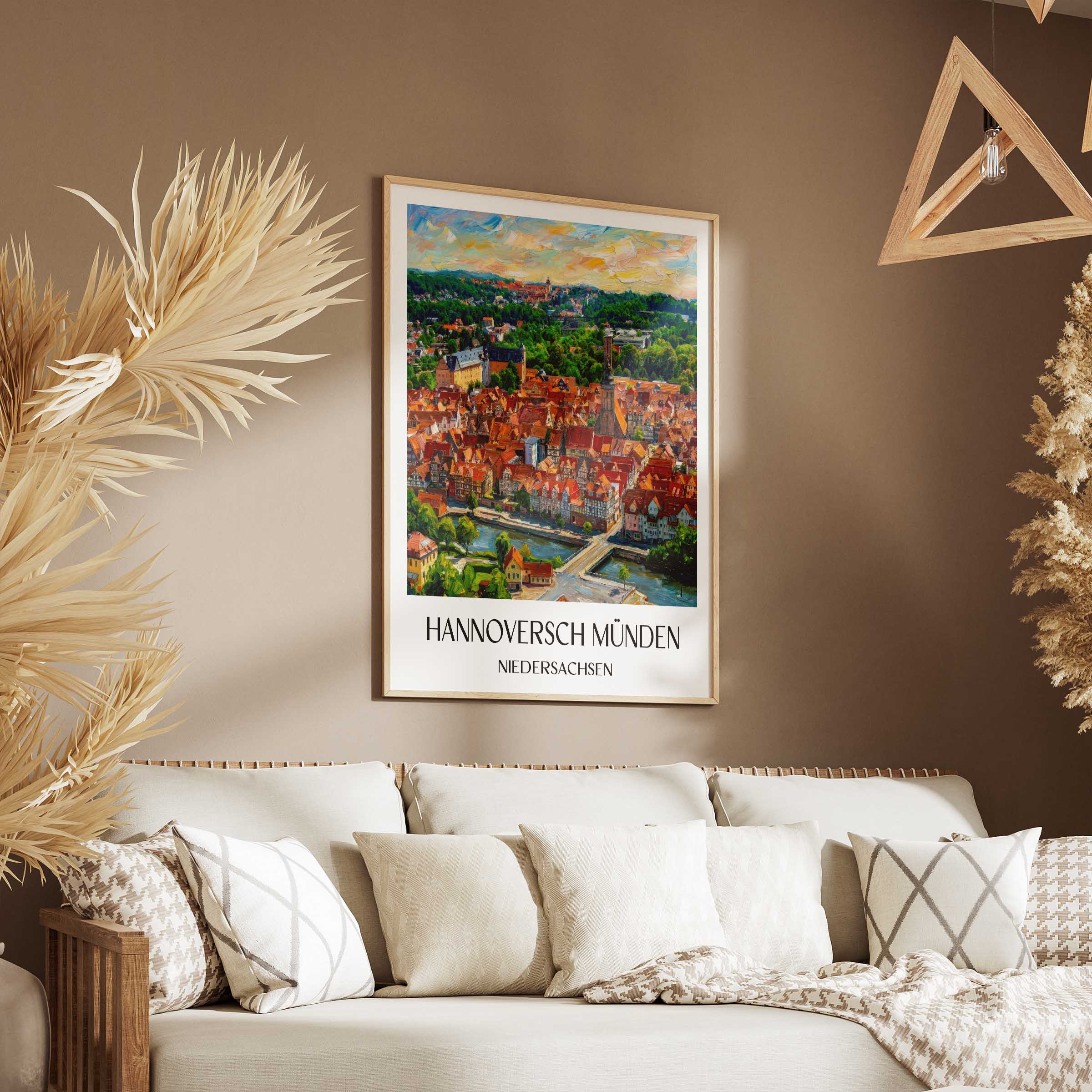 hannoversch-münden-niedersachsen-deutschland-poster-oil-painting-oelgemaelde