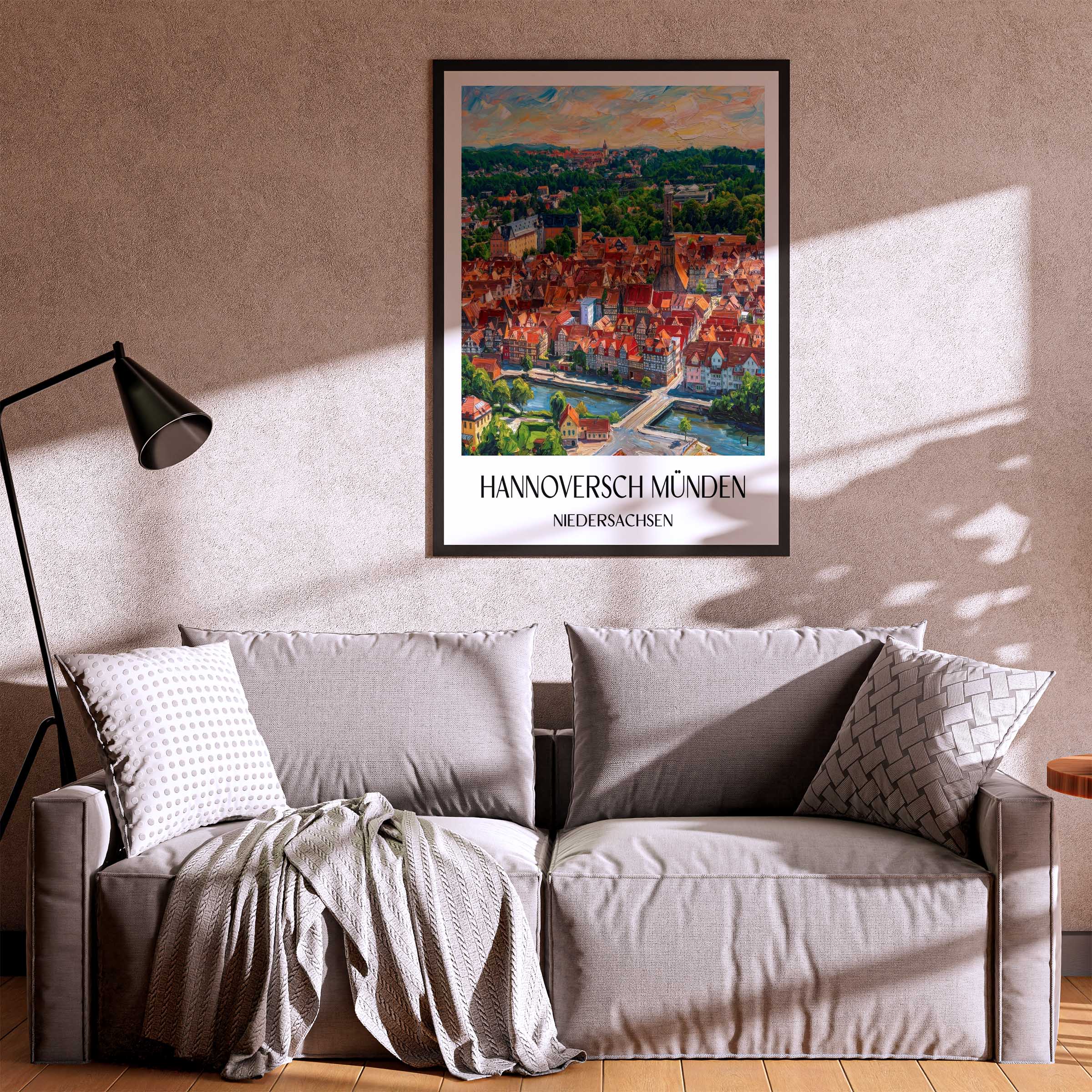 hannoversch-münden-niedersachsen-deutschland-poster-oil-painting-oelgemaelde
