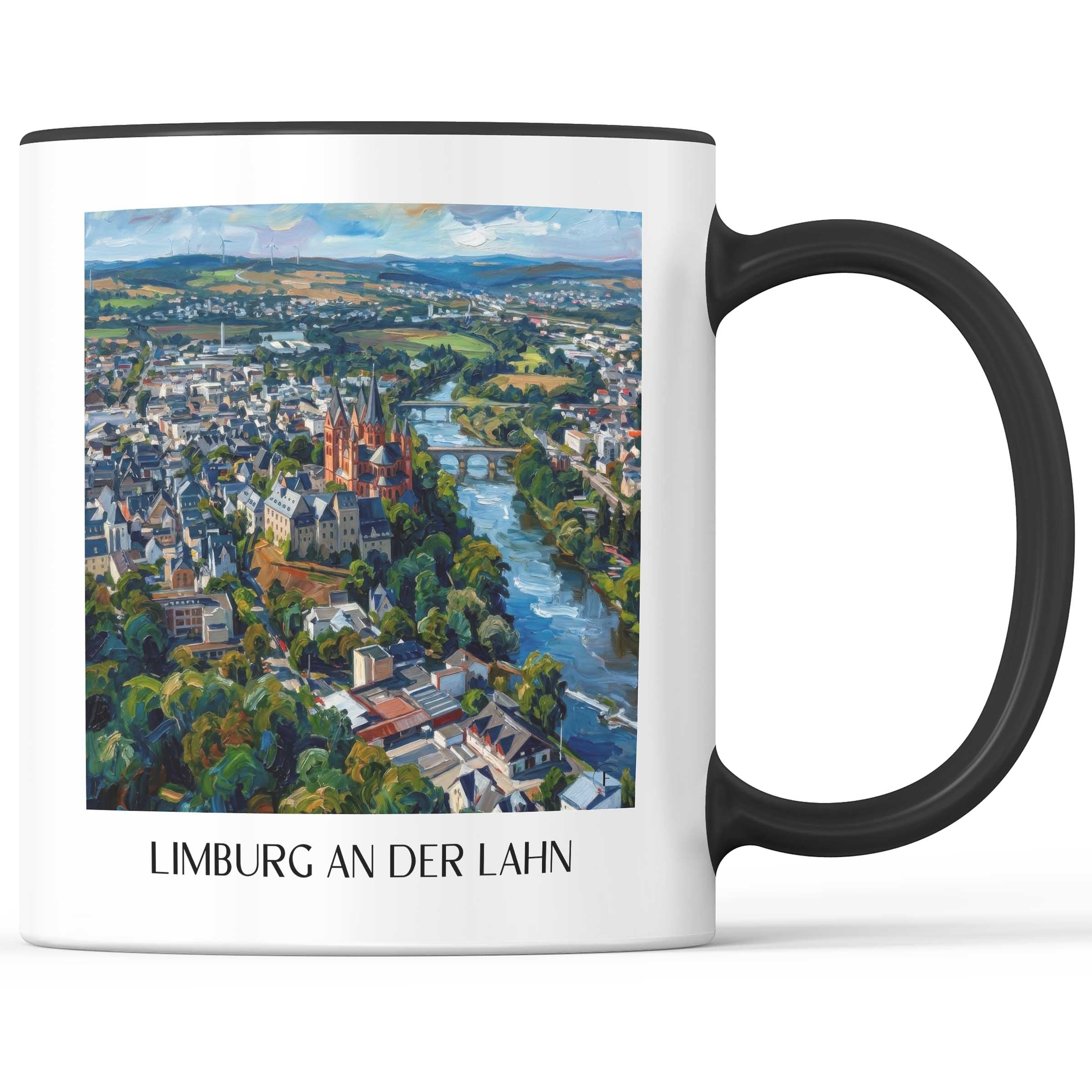 Limburg an der Lahn Kaffeebecher - Hessen - Deutschland Becher - Kaffeetasse im Ölgemälde Stil