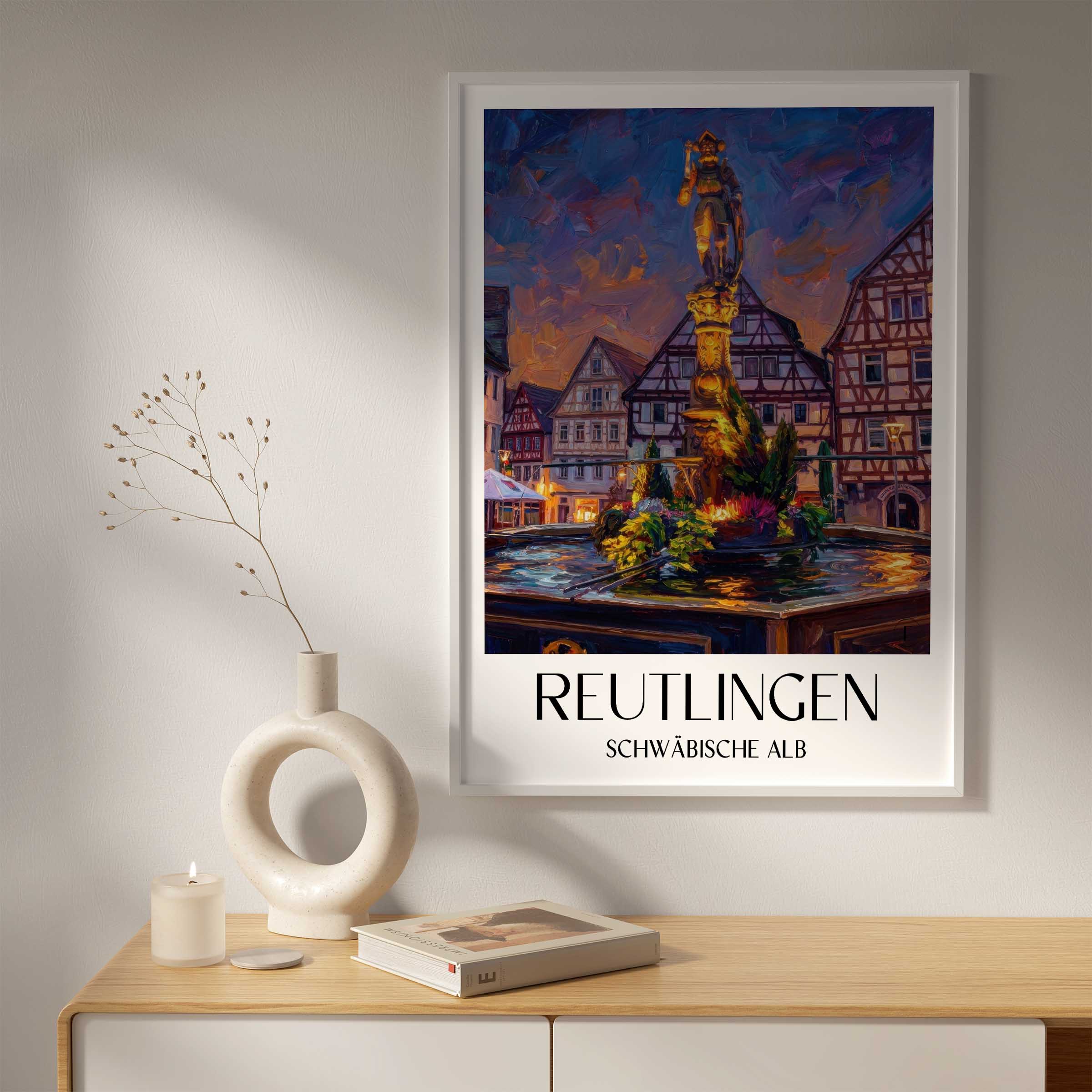 reutlingen-schwäbische-alb-deutschland-poster-oil-painting-oelgemaelde