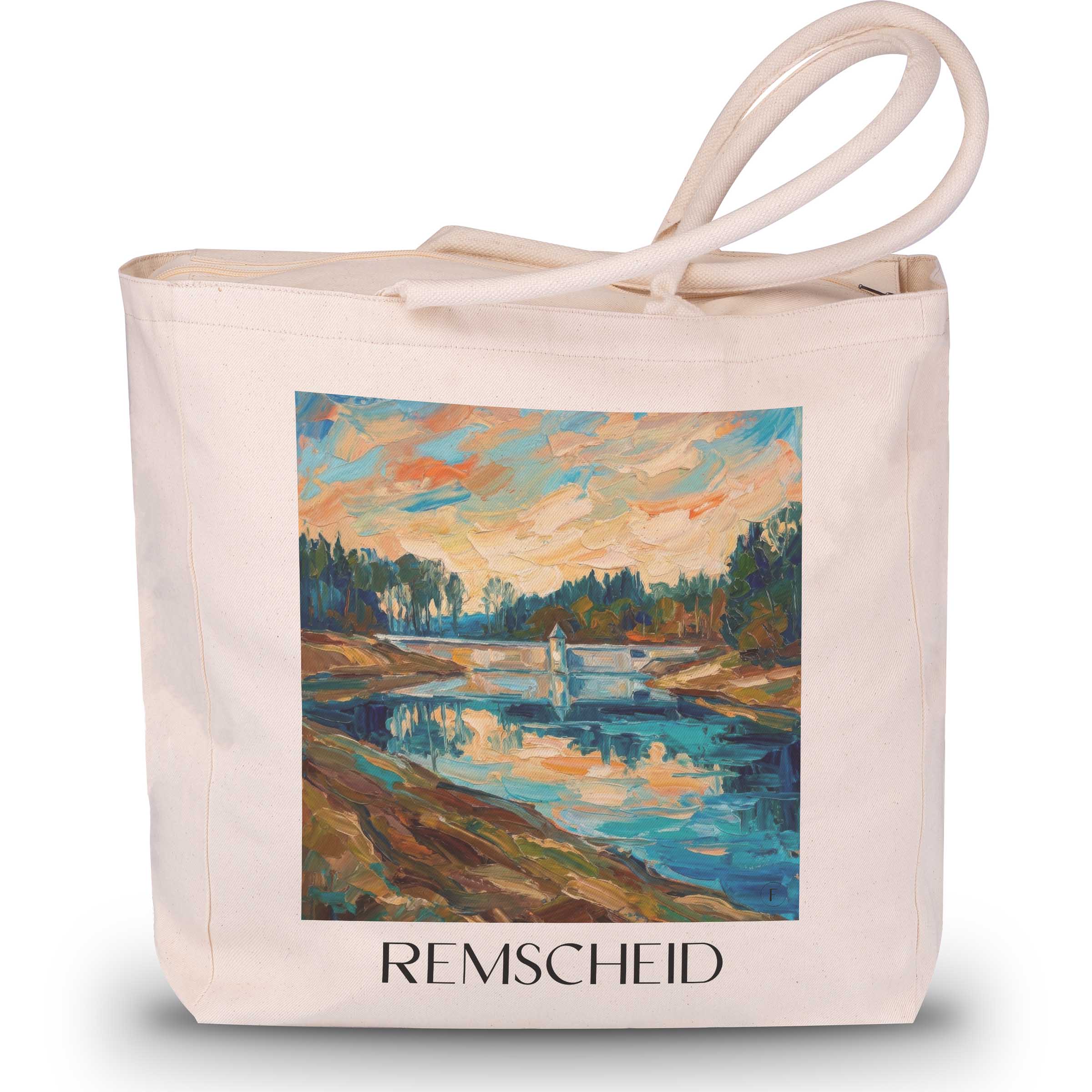 Remscheid Shopping Tasche - Bergisches Land - Deutschland Tote Bag - Einkaufstasche im Ölgemälde Stil