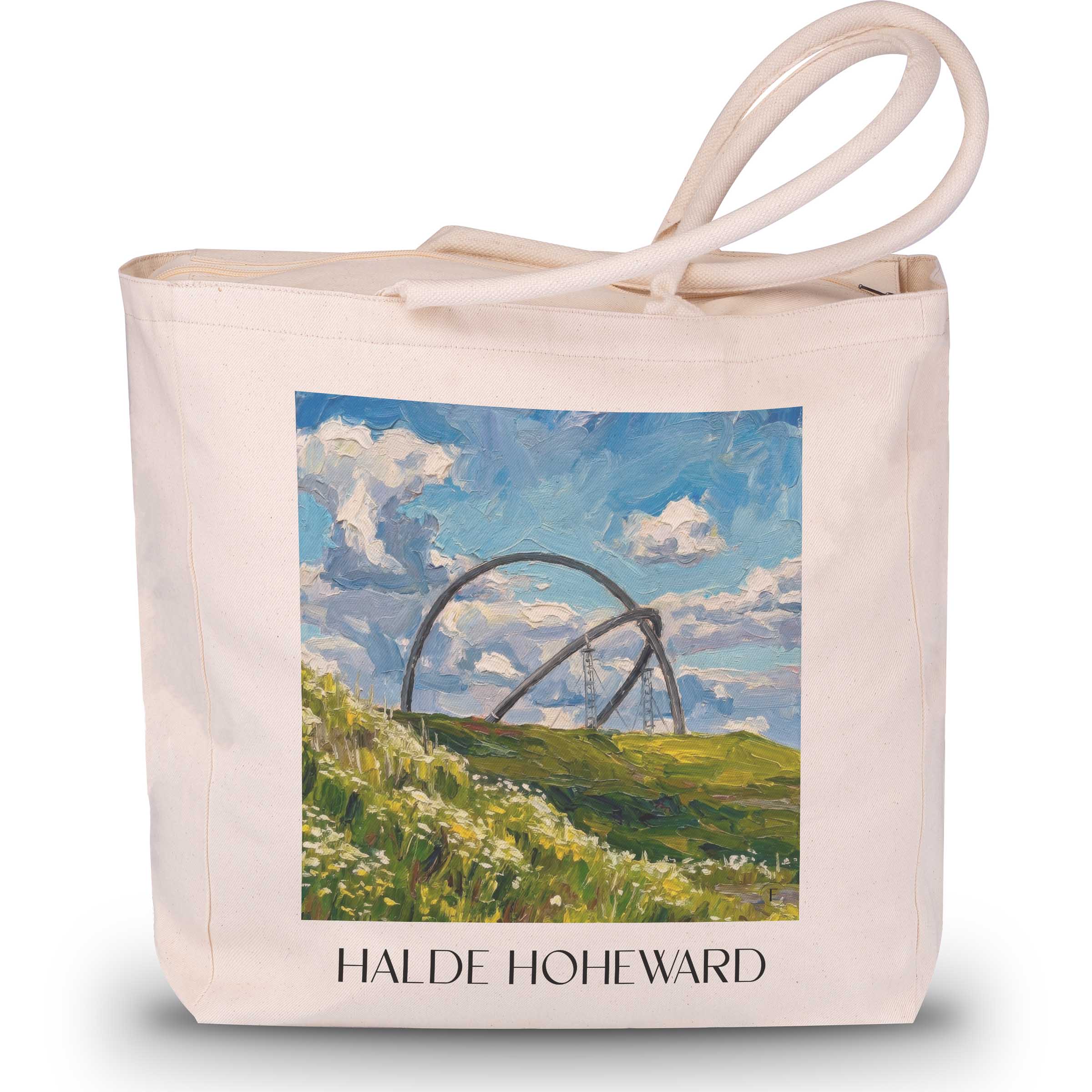 Halde Hoheward Shopping Tasche - Recklinghausen - Deutschland Tote Bag - Einkaufstasche im Ölgemälde Stil