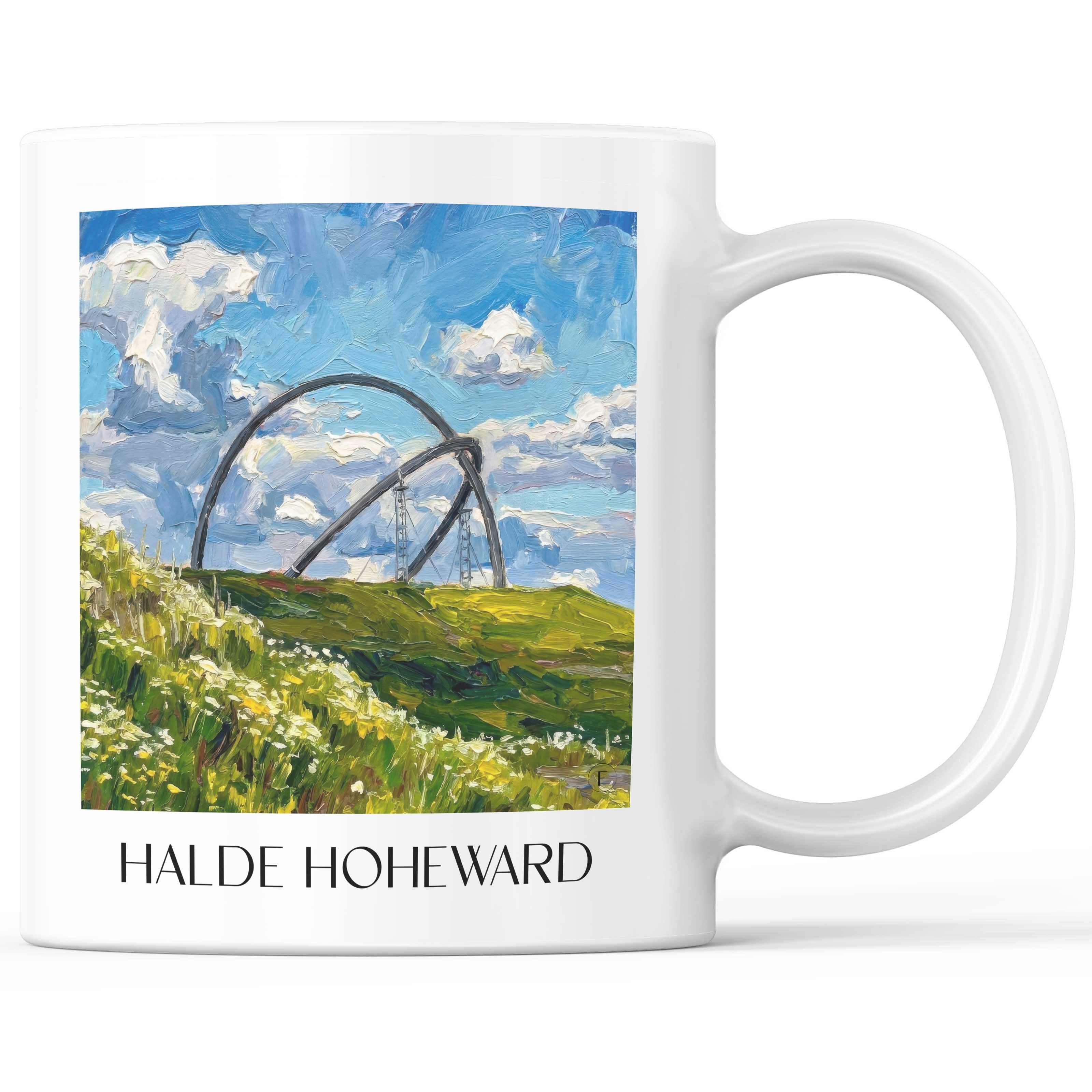 Halde Hoheward Kaffeebecher - Recklinghausen - Deutschland Becher - Kaffeetasse im Ölgemälde Stil