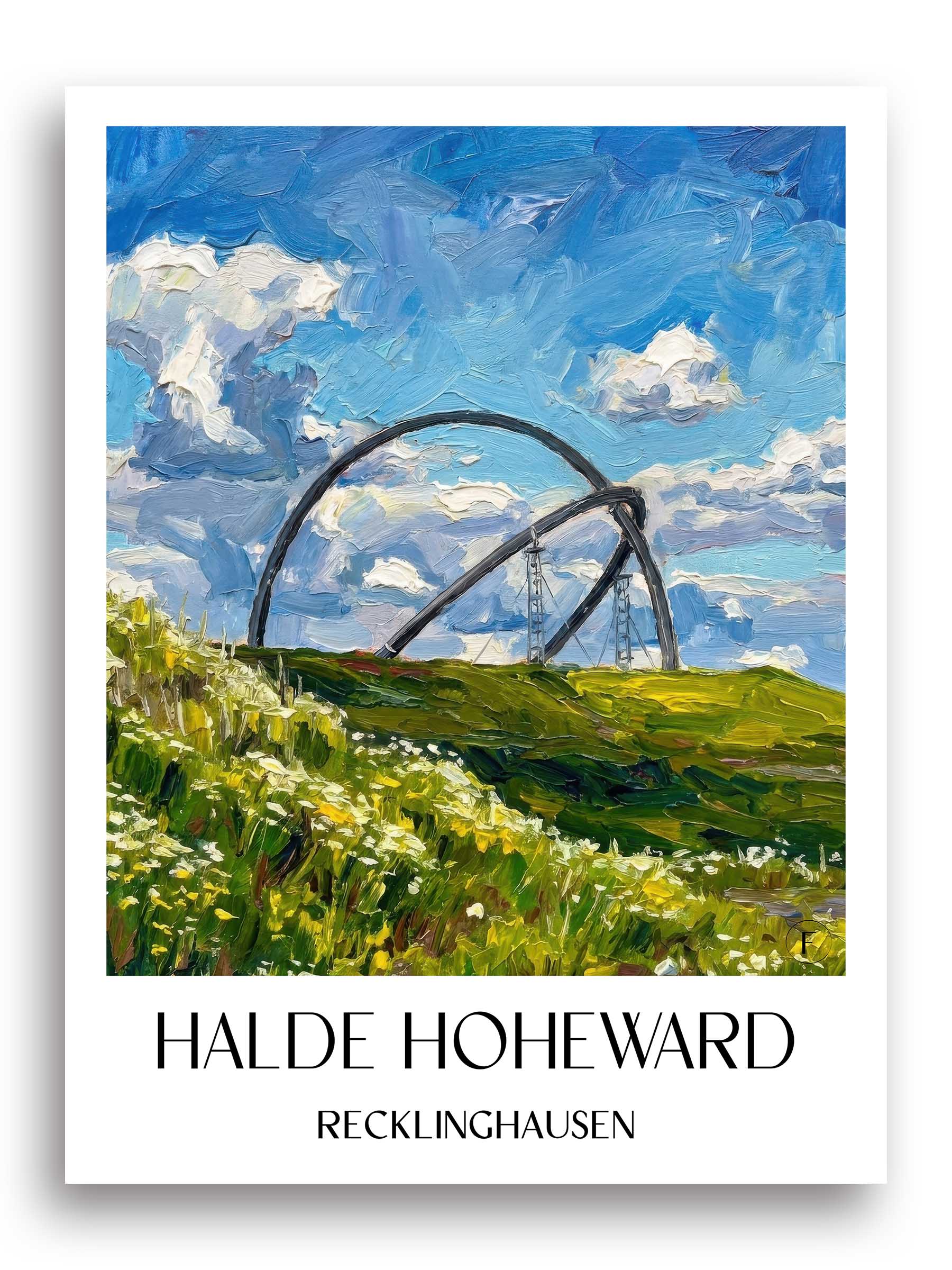 Halde Hoheward Poster - Recklinghausen - Deutschland Kunstdruck - Ölgemälde von A4 bis A1