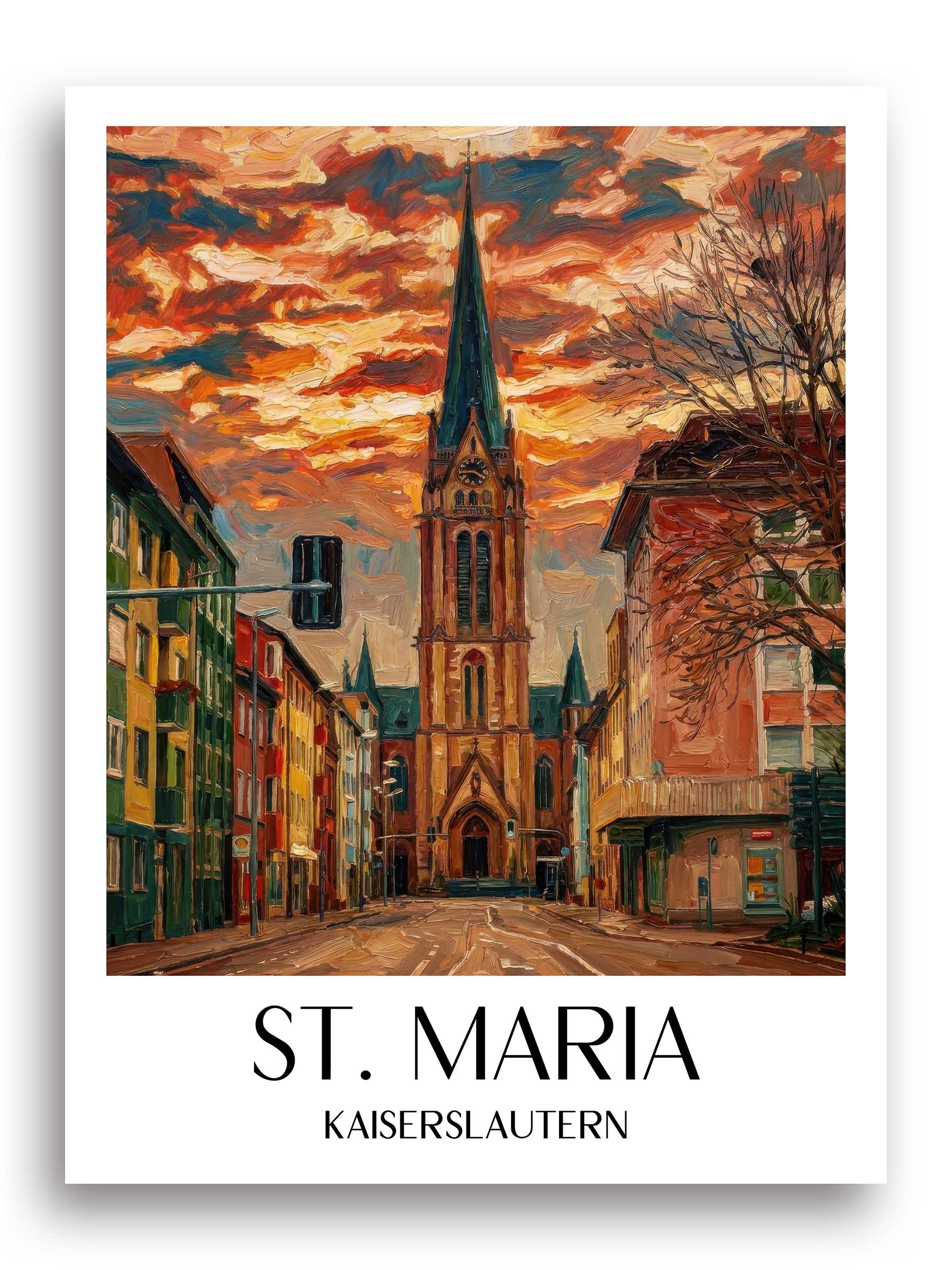 st.-maria-kaiserslautern-deutschland-poster-oil-painting-oelgemaelde