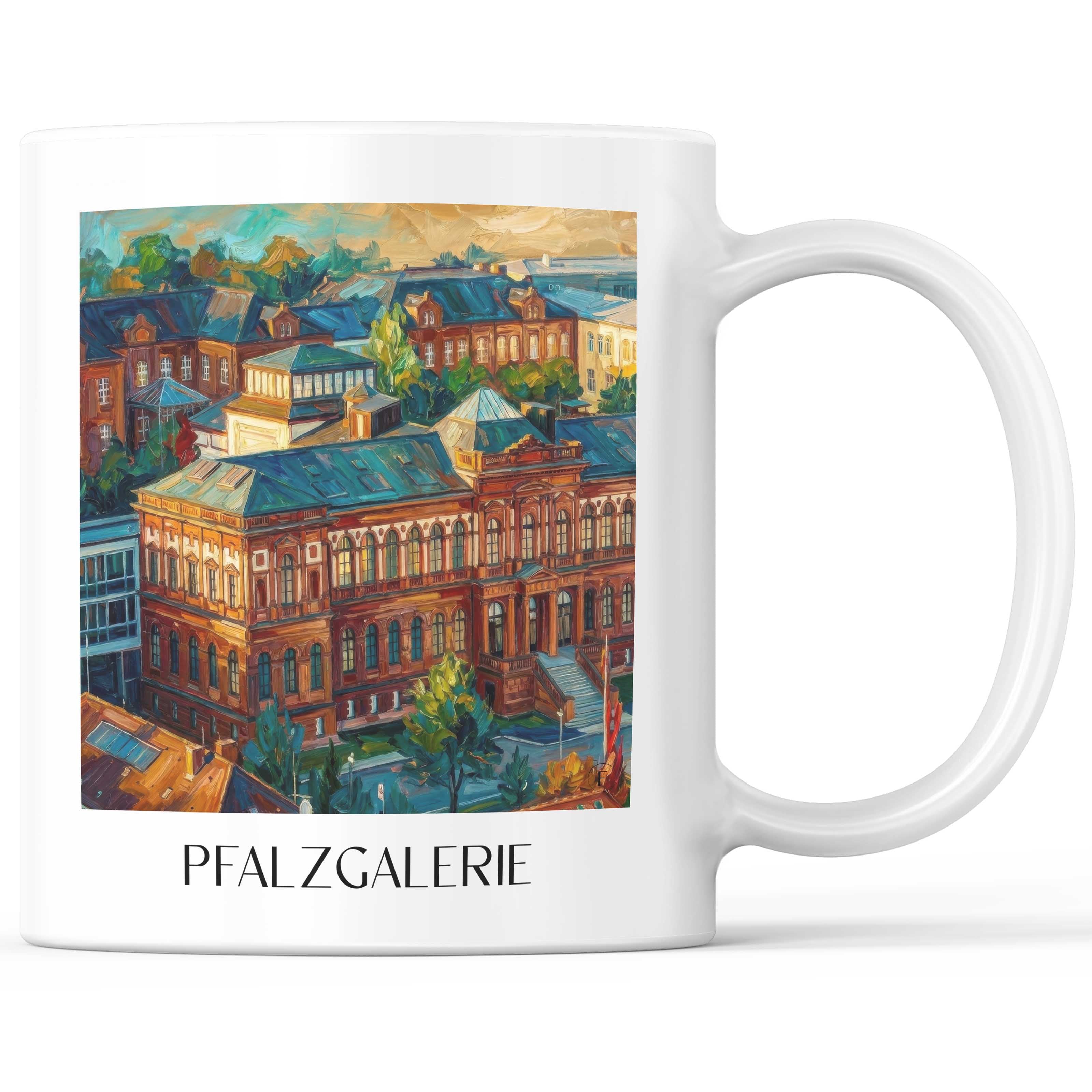 Pfalzgalerie Kaffeebecher - Kaiserslautern - Deutschland Becher - Kaffeetasse im Ölgemälde Stil