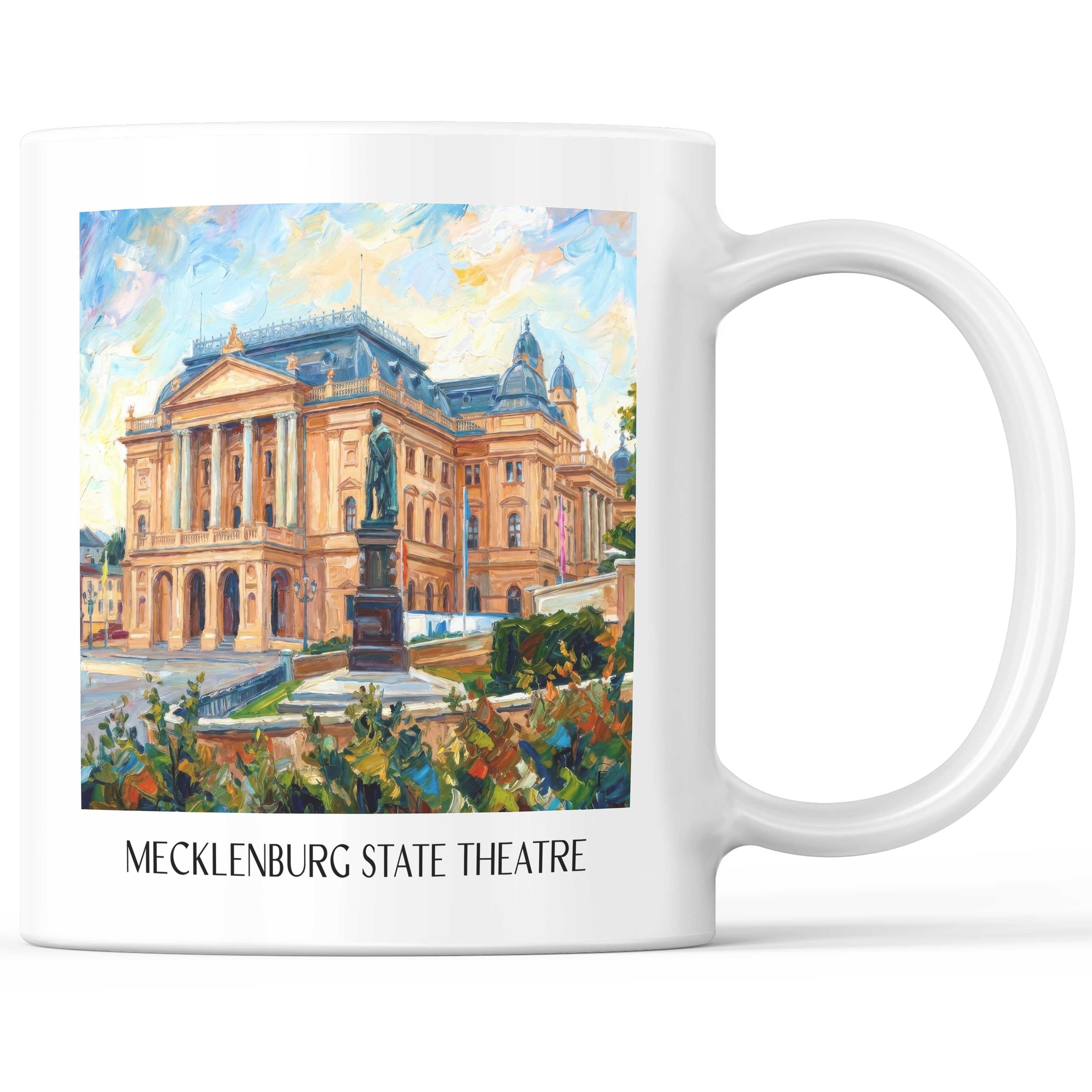 Mecklenburgisches Staatstheater Kaffeebecher - Schwerin - Deutschland Becher - Kaffeetasse im Ölgemälde Stil