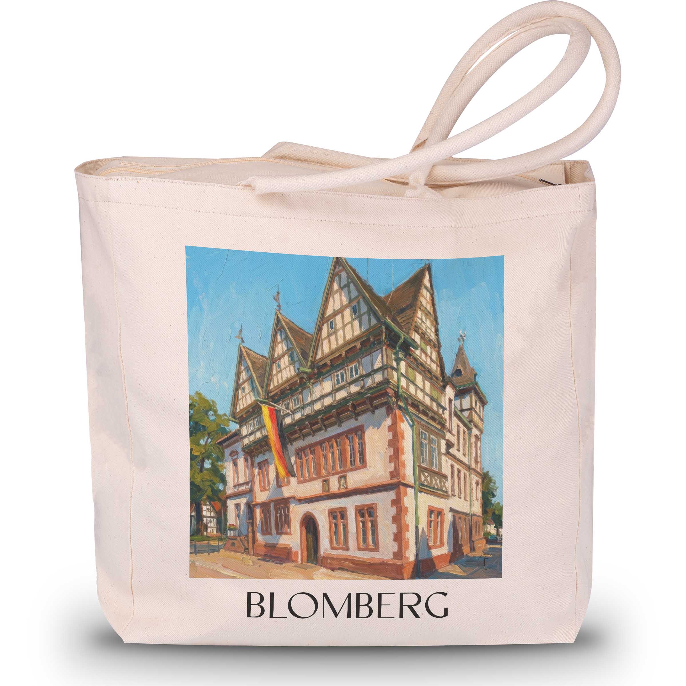 Blomberg Shopping Tasche - Nordrhein-Westfalen - Deutschland Tote Bag - Einkaufstasche im Ölgemälde Stil