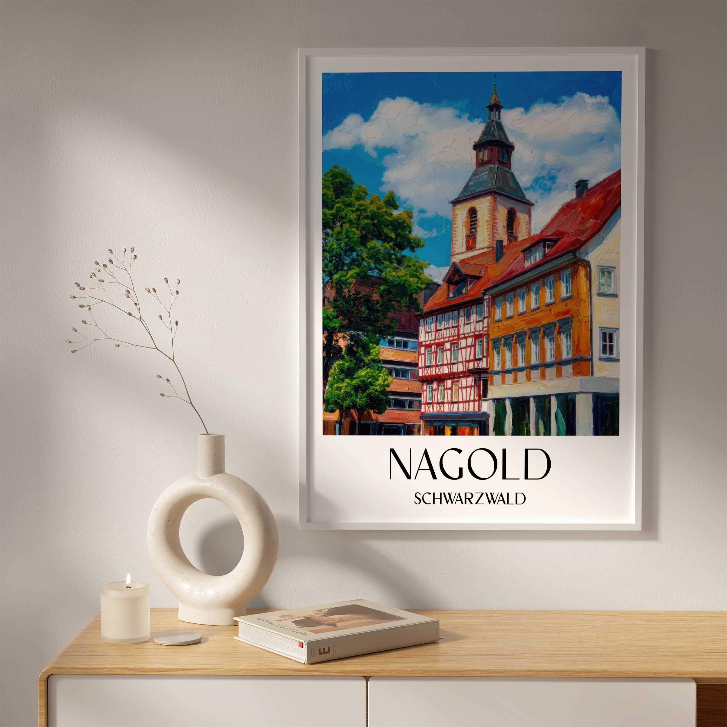 nagold-schwarzwald-deutschland-poster-oil-painting-oelgemaelde