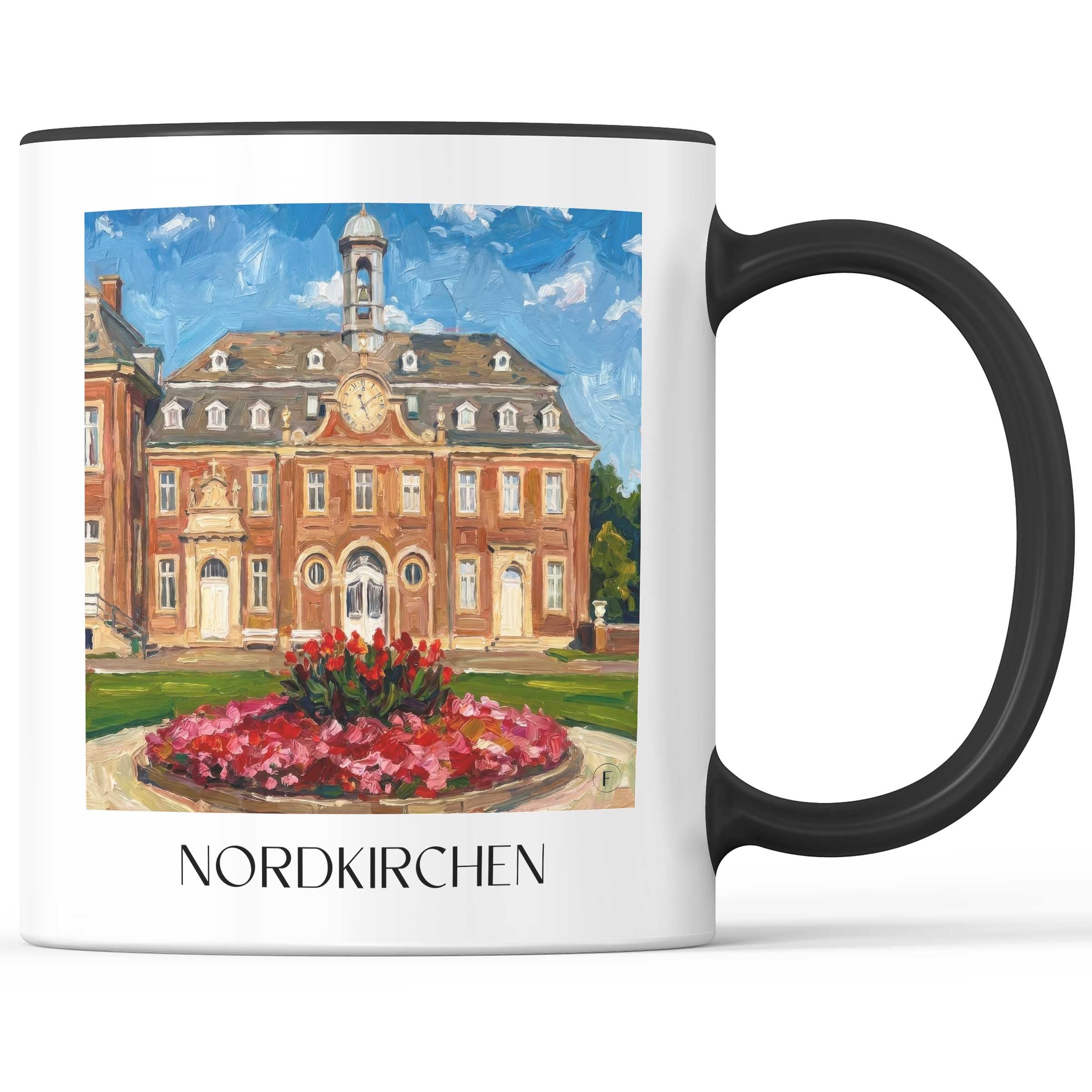Nordkirchen Kaffeebecher - Münsterland - Deutschland Becher - Kaffeetasse im Ölgemälde Stil