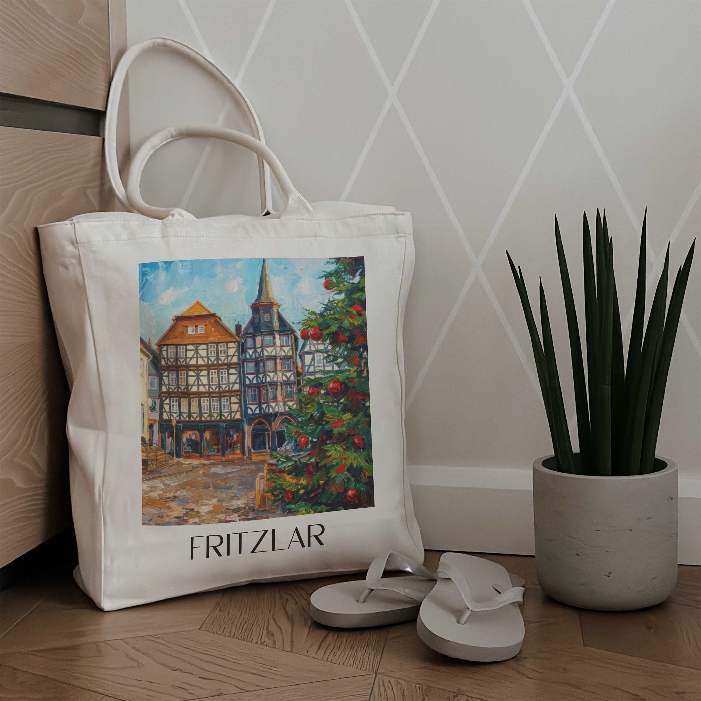 fritzlar-hessen-deutschland-einkaufstasche-oil-painting-oelgemaelde