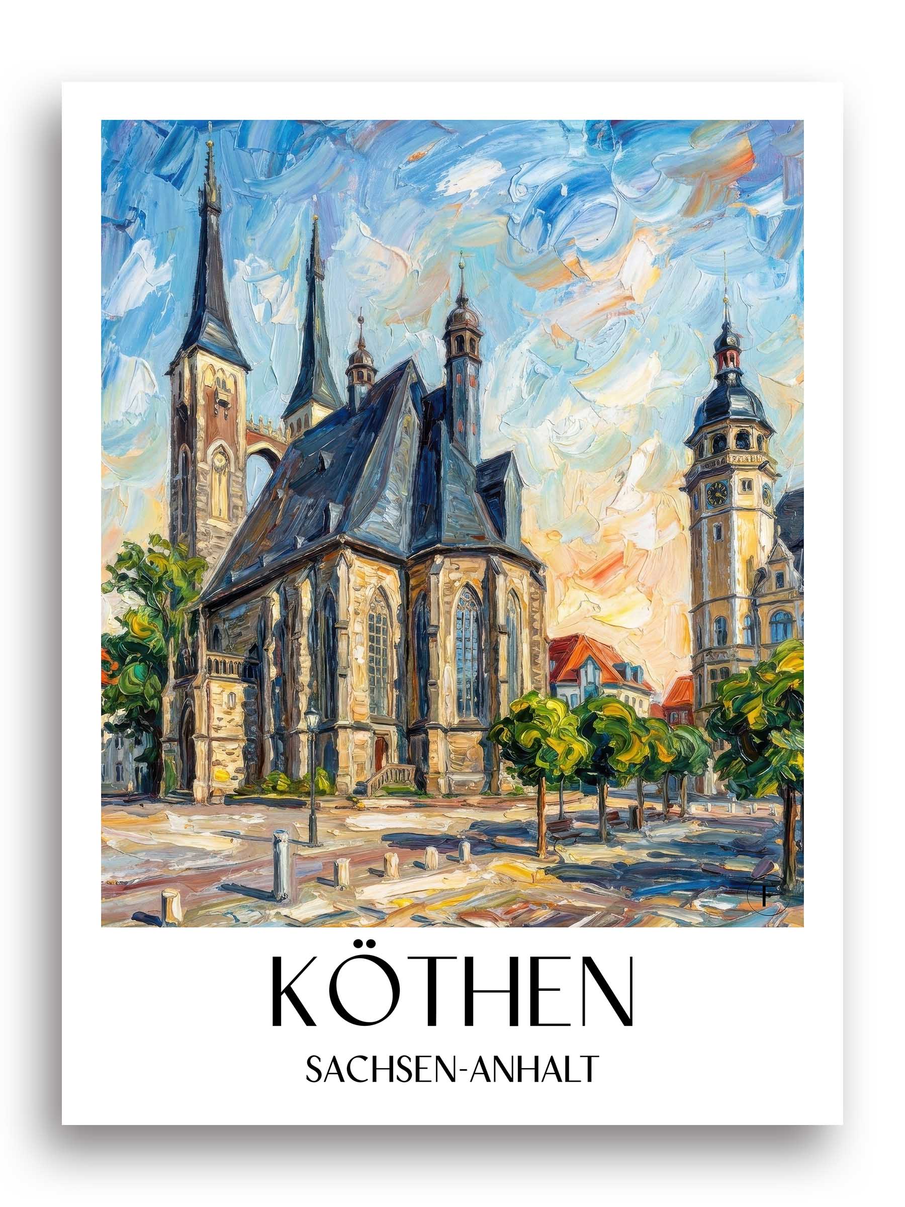 köthen-sachsen-anhalt-deutschland-poster-oil-painting-oelgemaelde