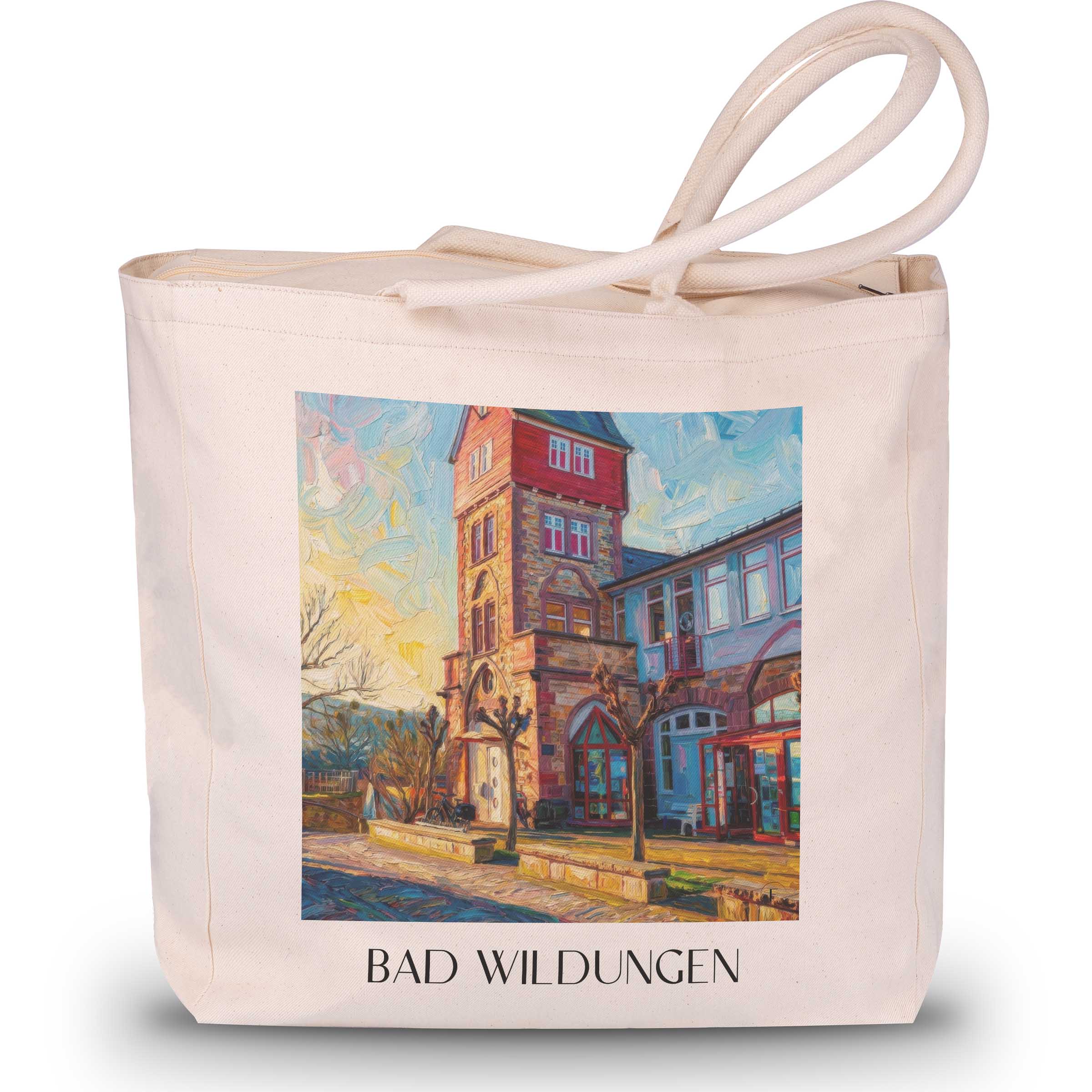 bad-wildungen-hessen-deutschland-einkaufstasche-oil-painting-oelgemaelde