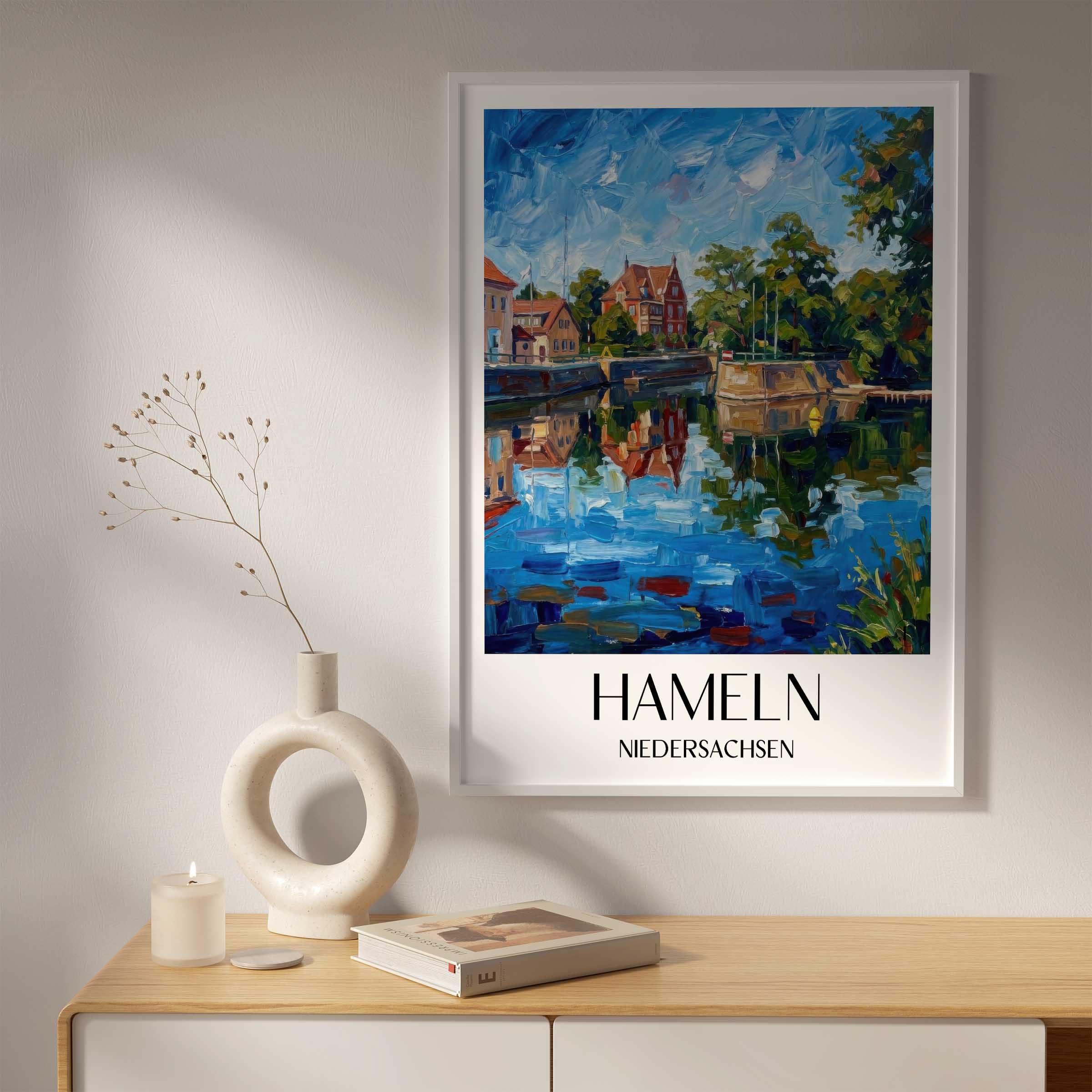 hameln-niedersachsen-deutschland-poster-oil-painting-oelgemaelde