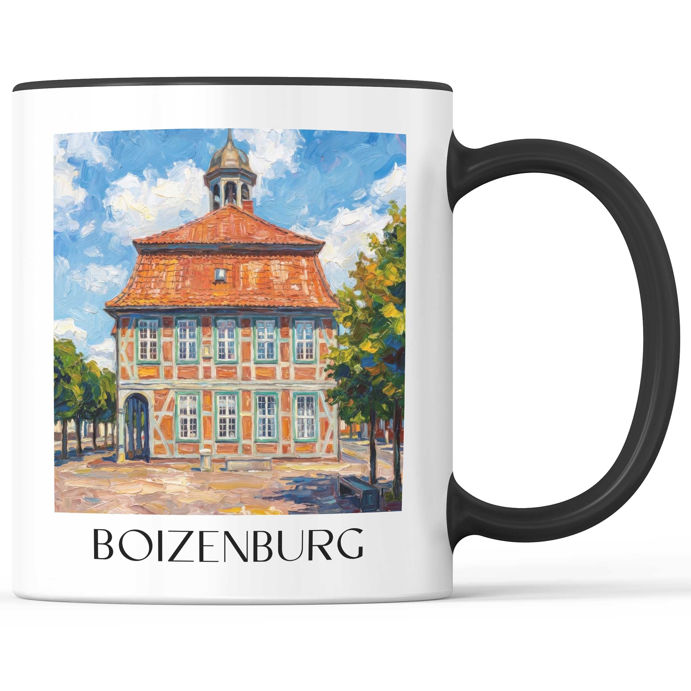 Boizenburg Kaffeebecher - Mecklenburg - Deutschland Becher - Kaffeetasse im Ölgemälde Stil