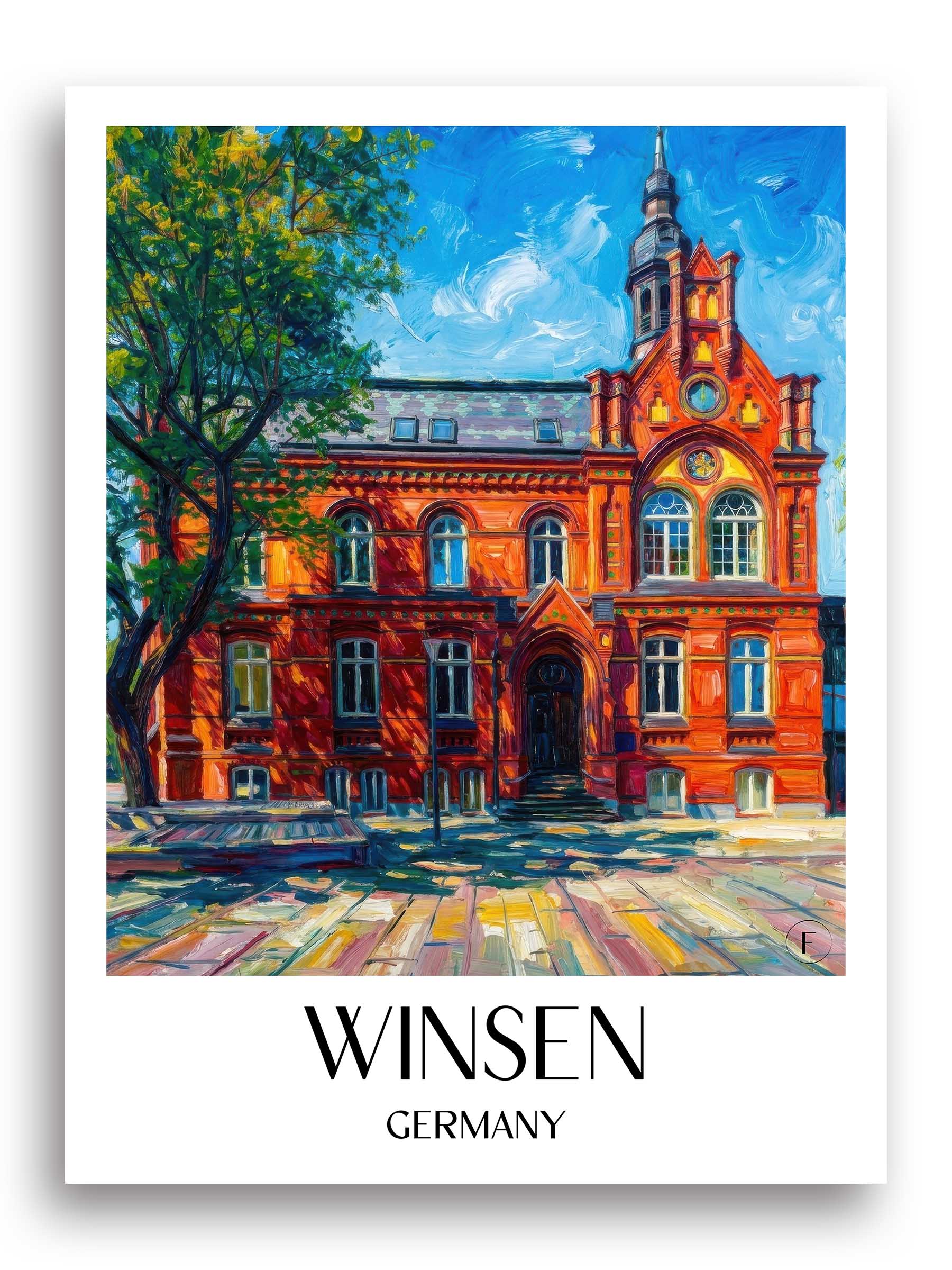 Winsen Poster - Niedersachsen - Deutschland Kunstdruck - Ölgemälde von A4 bis A1