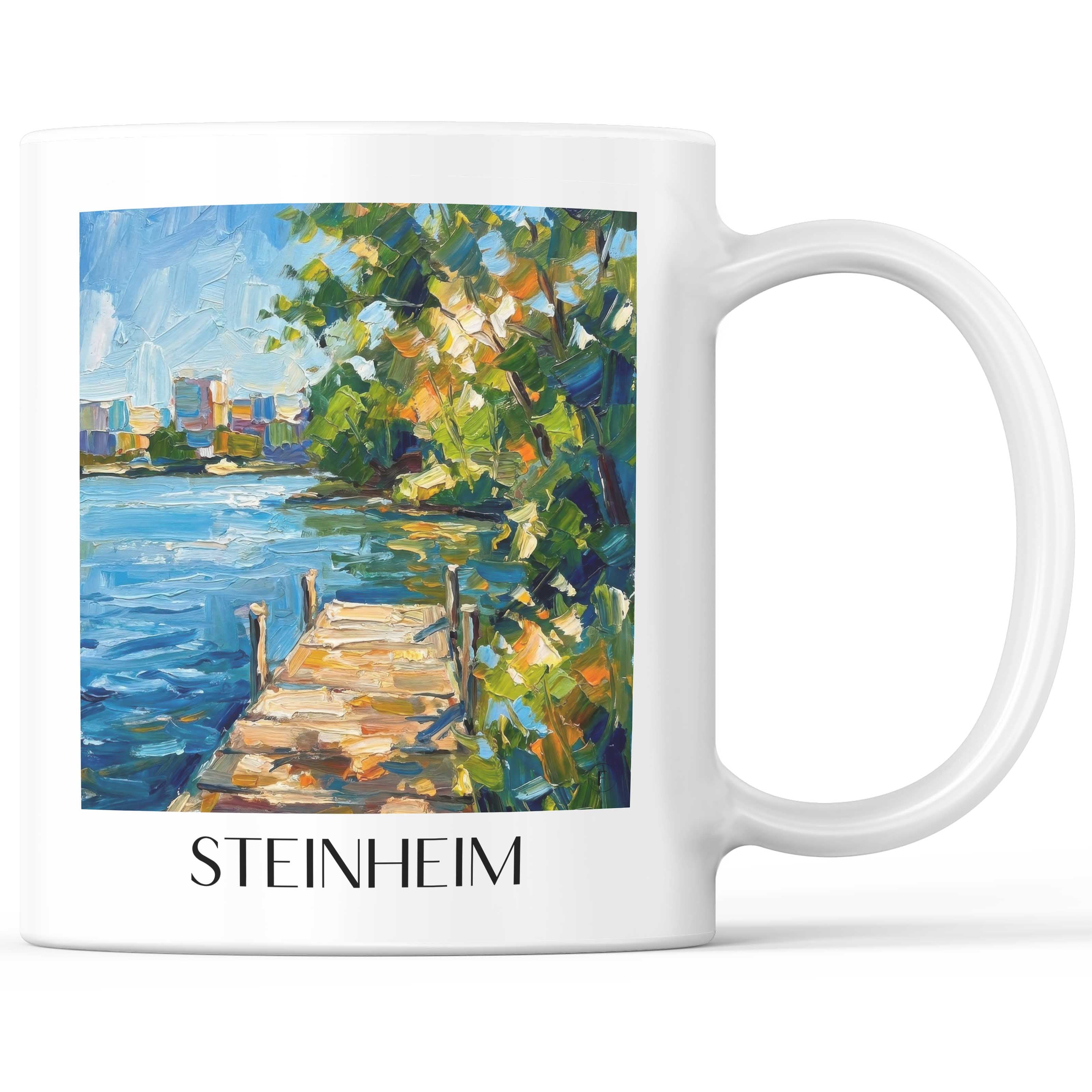 Steinheim Kaffeebecher - Hanau - Deutschland Becher - Kaffeetasse im Ölgemälde Stil