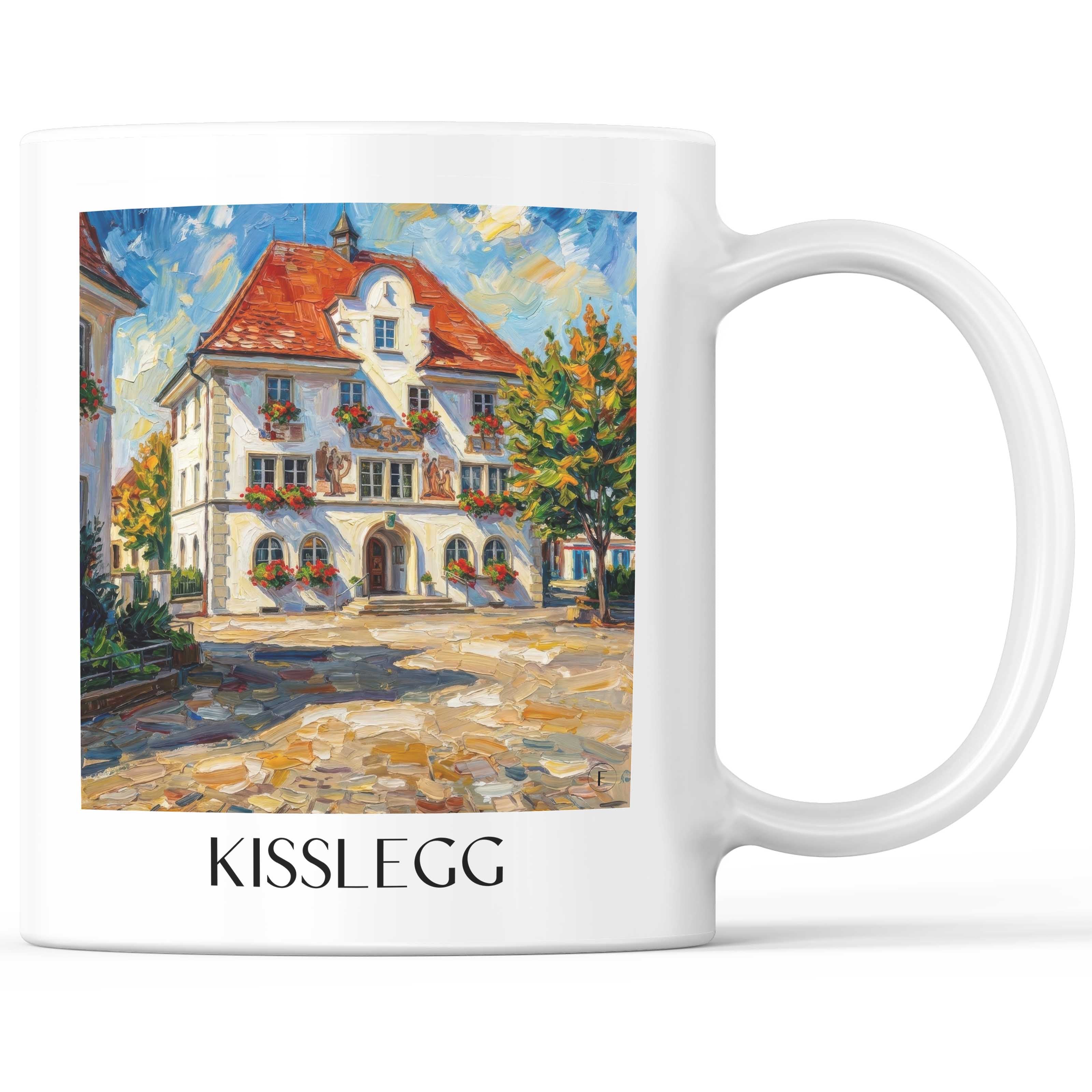 Kißlegg Kaffeebecher - Baden-Württemberg - Deutschland Becher - Kaffeetasse im Ölgemälde Stil