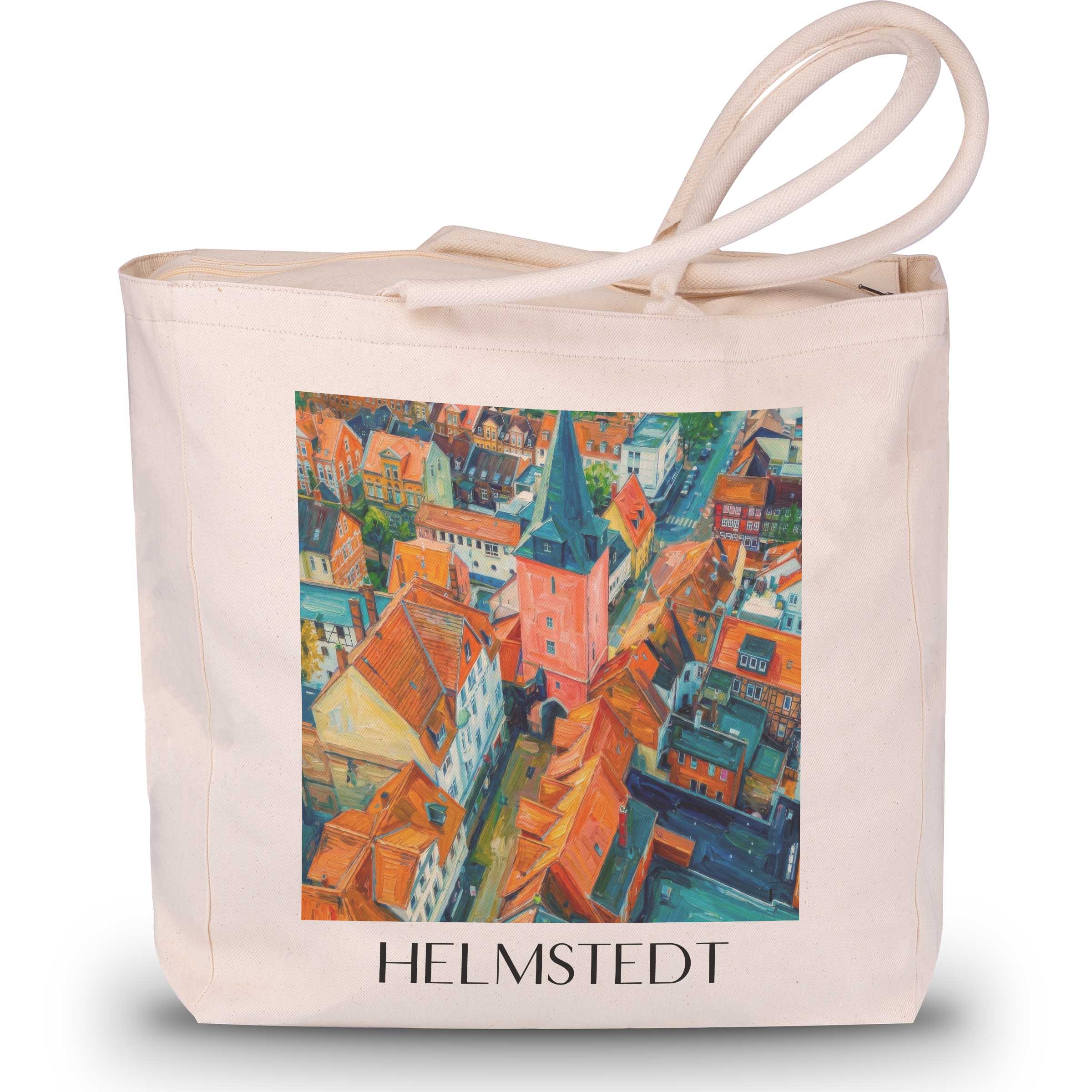 Helmstedt Shopping Tasche - Niedersachsen - Deutschland Tote Bag - Einkaufstasche im Ölgemälde Stil