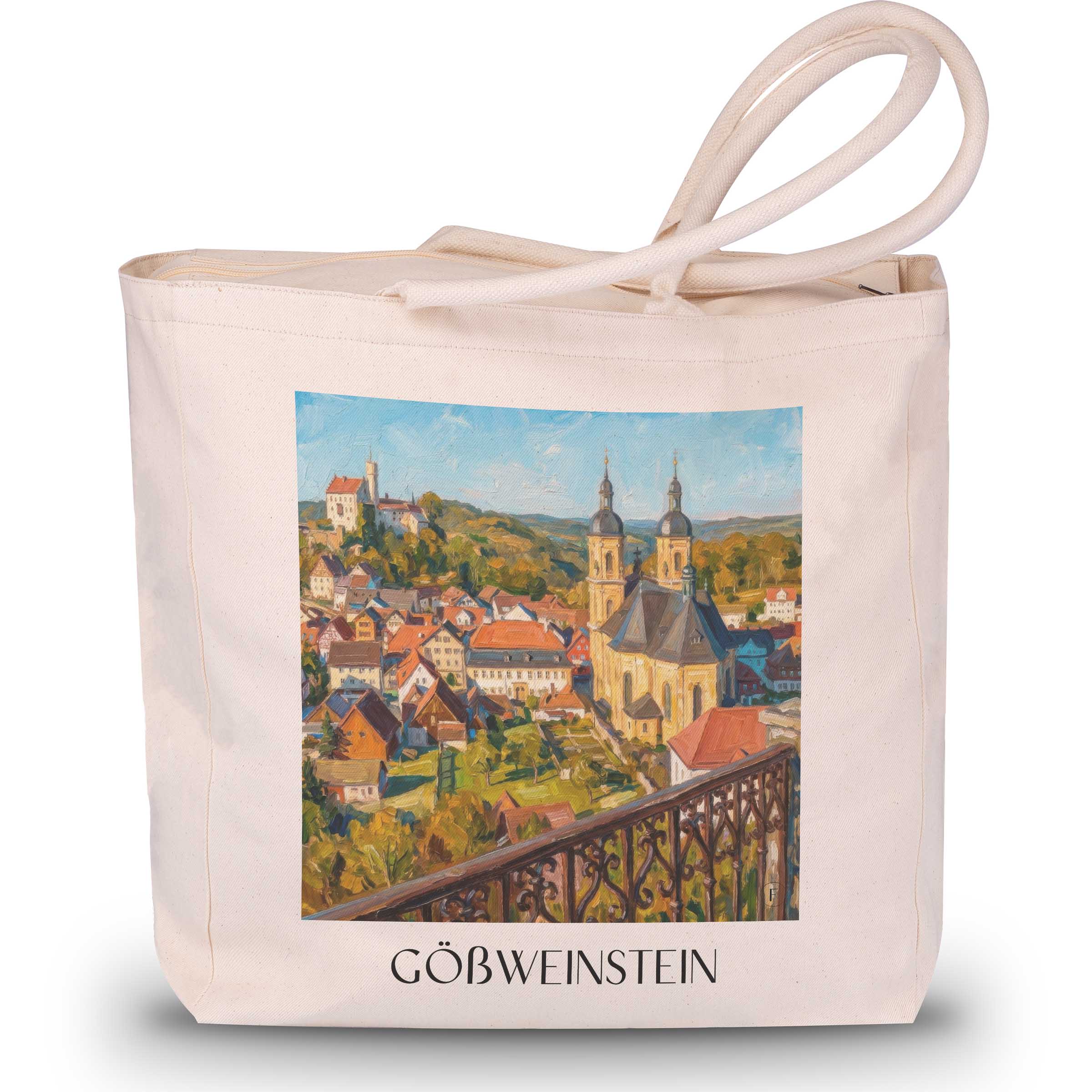 gößweinstein-oberfranken-deutschland-einkaufstasche-oil-painting-oelgemaelde