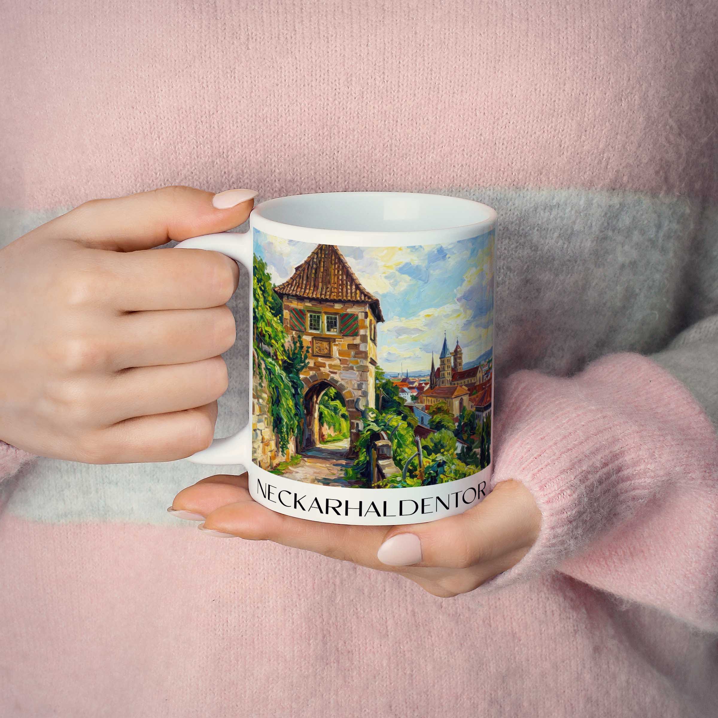 neckarhaldentor-esslingen-am-neckar-deutschland-kaffeebecher-oil-painting-oelgemaelde