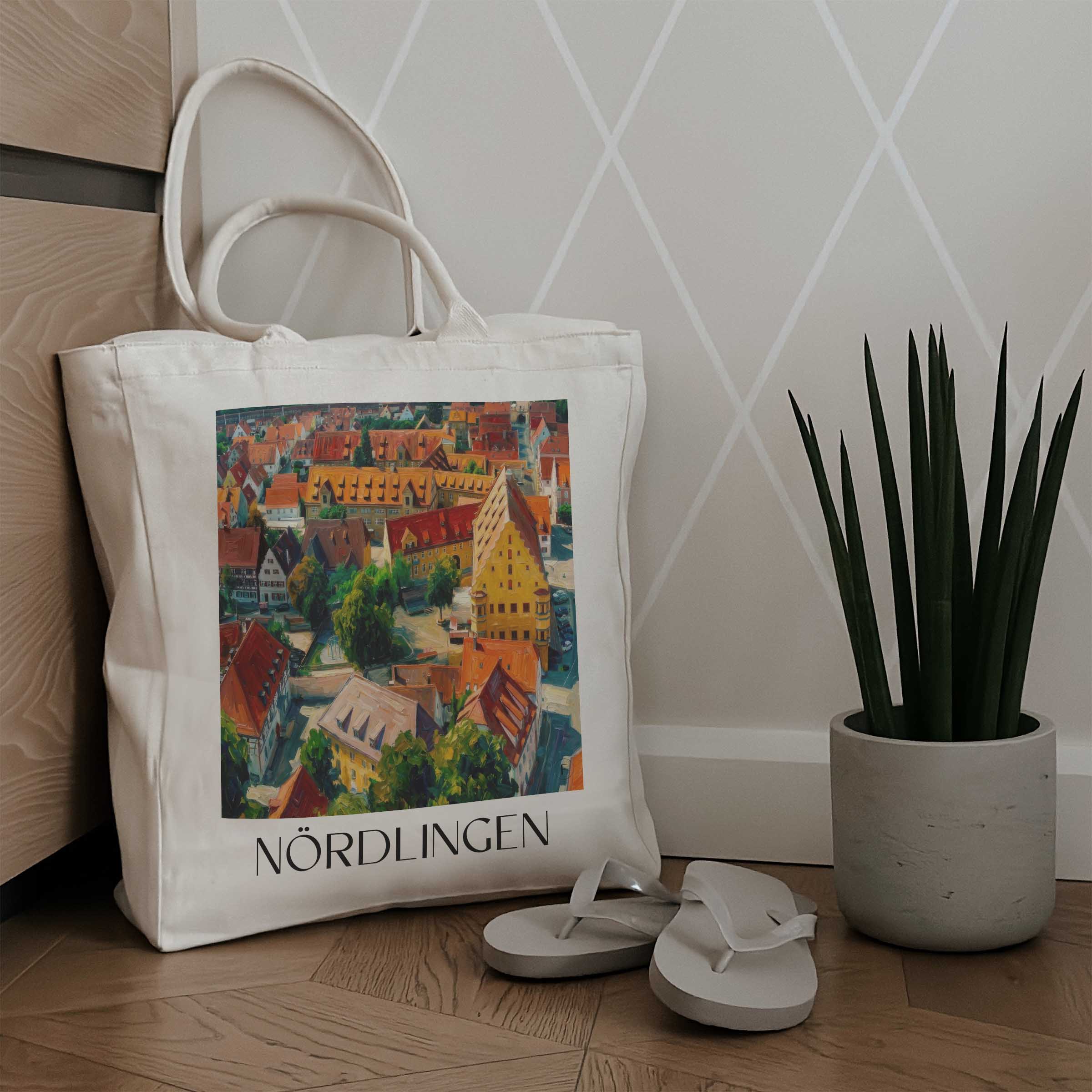 nördlingen-schwaben-deutschland-einkaufstasche-oil-painting-oelgemaelde