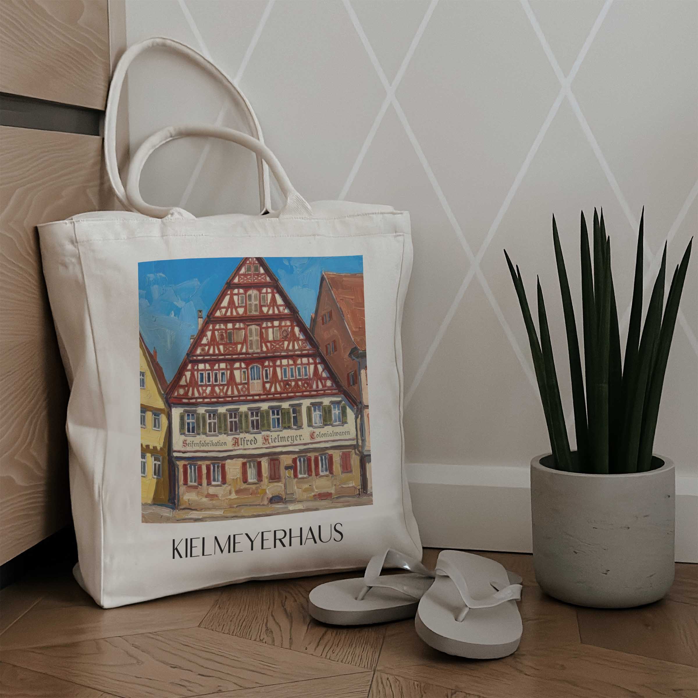 kielmeyerhaus-esslingen-am-neckar-deutschland-einkaufstasche-oil-painting-oelgemaelde