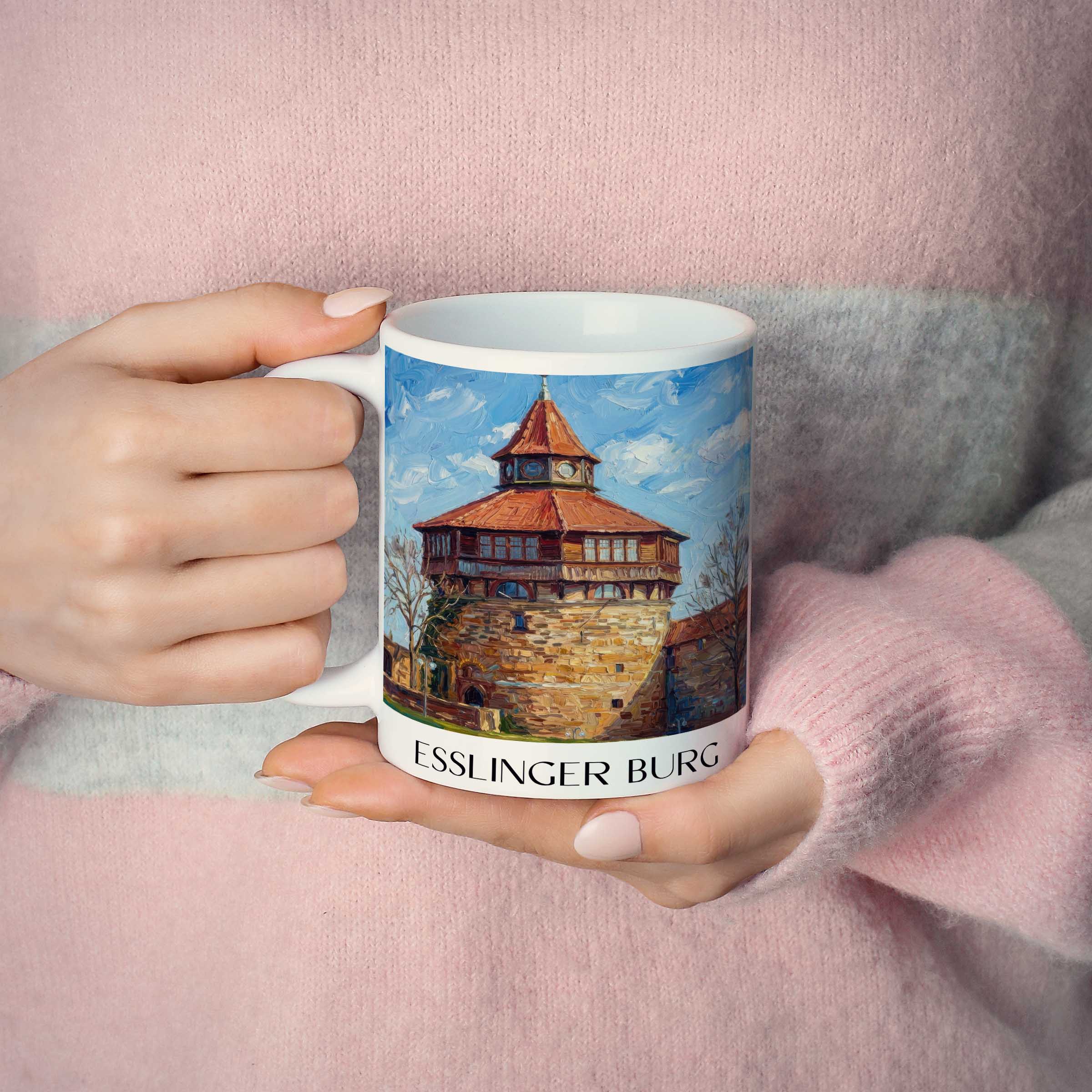esslinger-burg-württemberg-deutschland-kaffeebecher-oil-painting-oelgemaelde