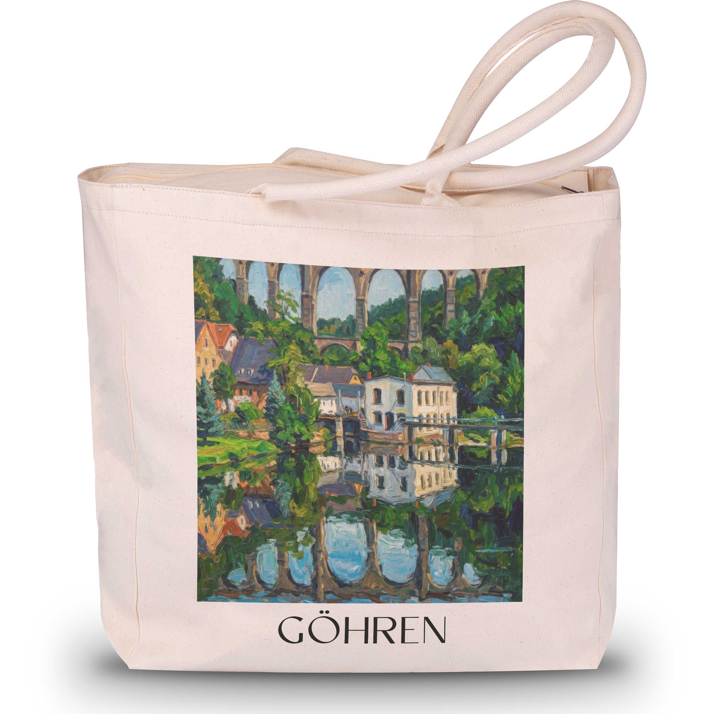 göhren-sachsen--deutschland-einkaufstasche-oil-painting-oelgemaelde
