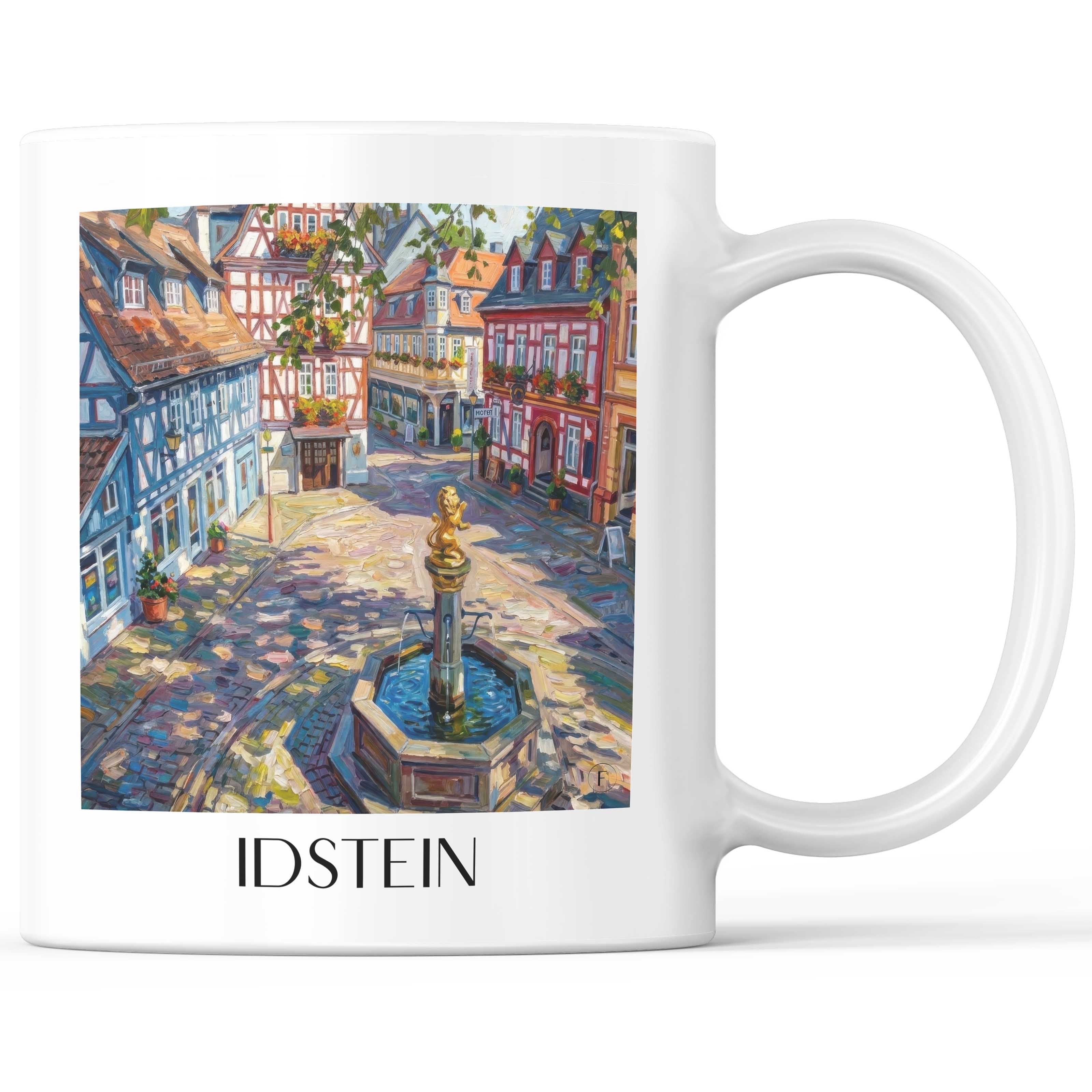 Idstein Kaffeebecher - Taunus - Deutschland Becher - Kaffeetasse im Ölgemälde Stil