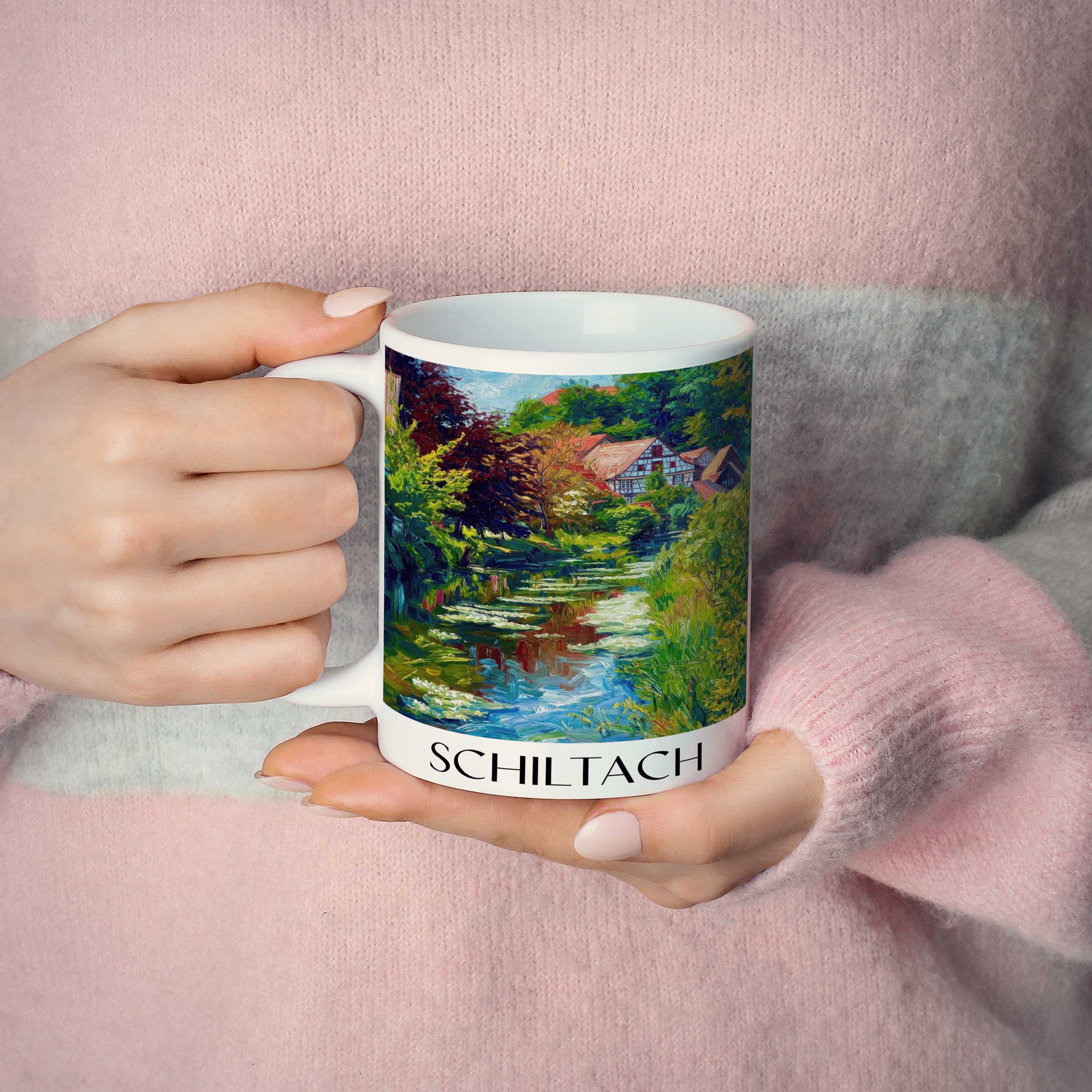schiltach-schwarzwald-deutschland-kaffeebecher-oil-painting-oelgemaelde