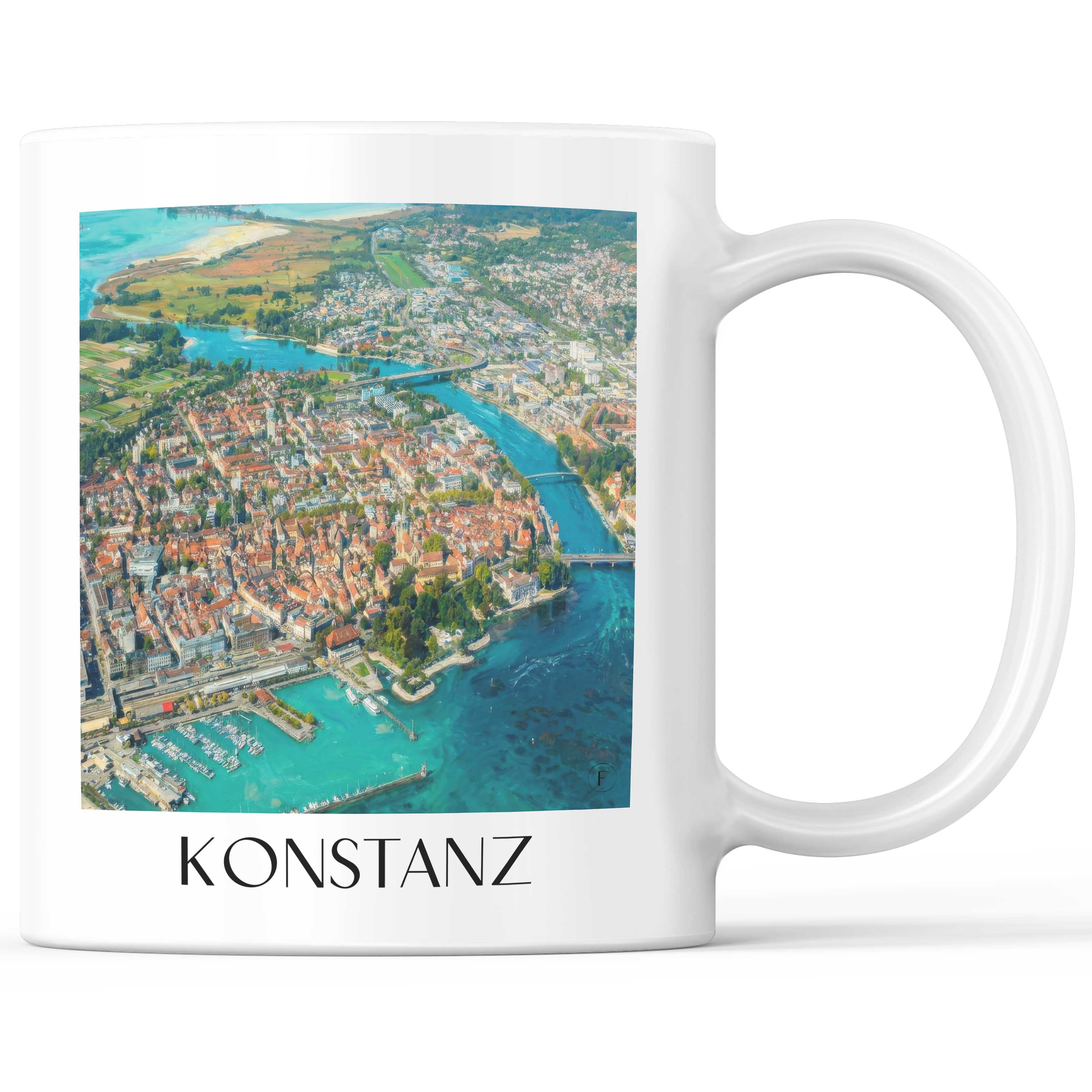 Konstanz Kaffeebecher - Bodensee - Deutschland Becher - Kaffeetasse im Ölgemälde Stil