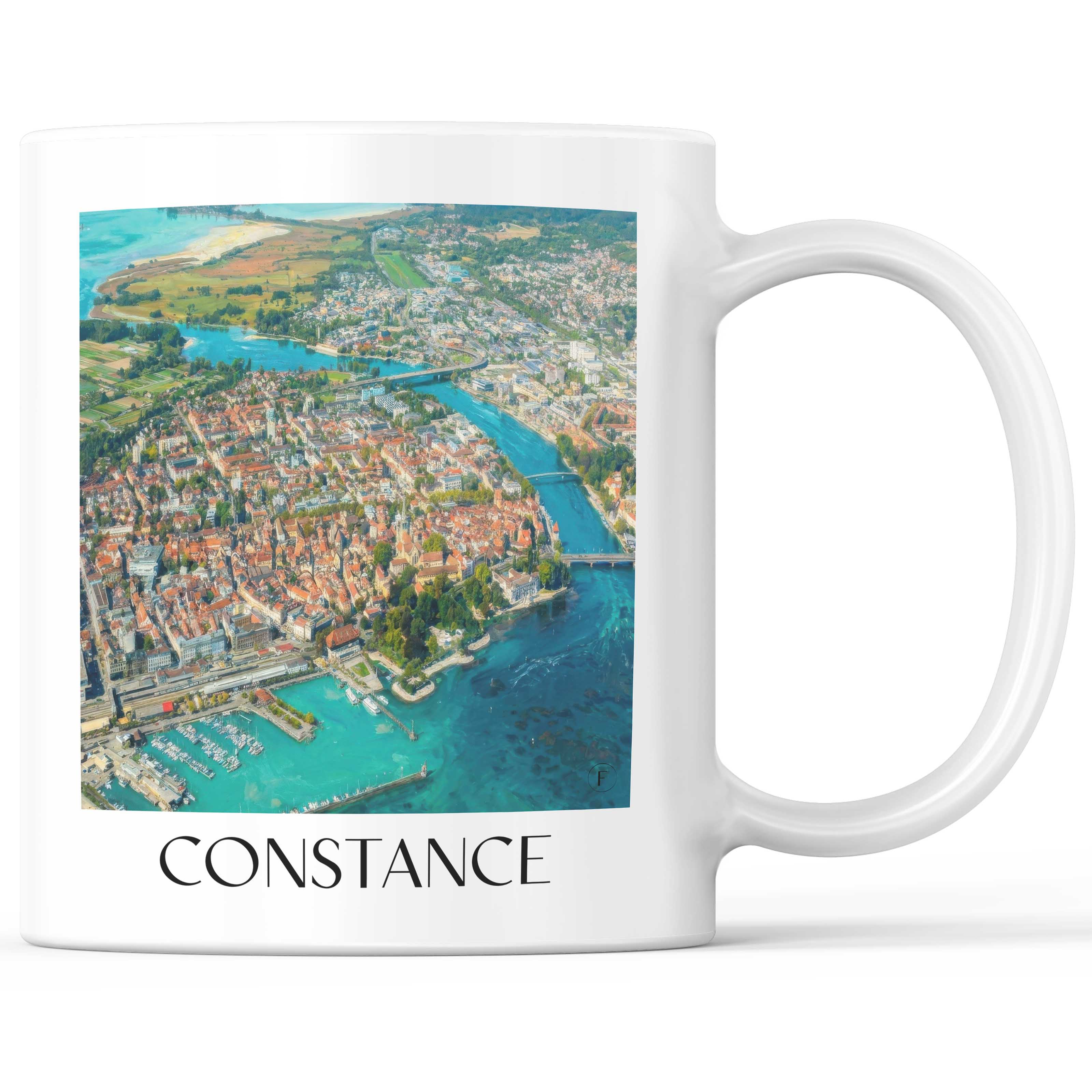 Konstanz Kaffeebecher - Bodensee - Deutschland Becher - Kaffeetasse im Ölgemälde Stil