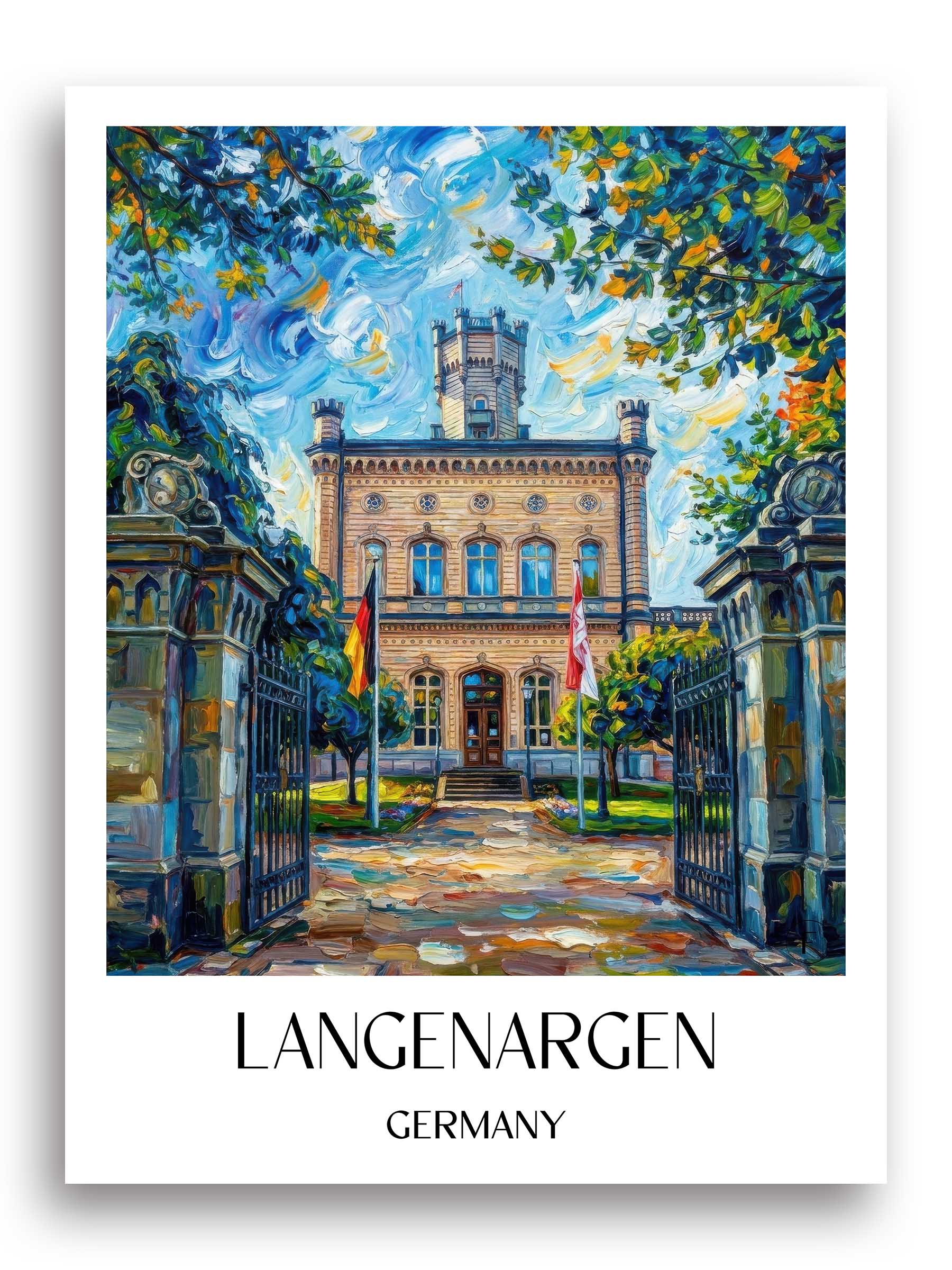 Langenargen Poster - Bodensee - Deutschland Kunstdruck - Ölgemälde von A4 bis A1