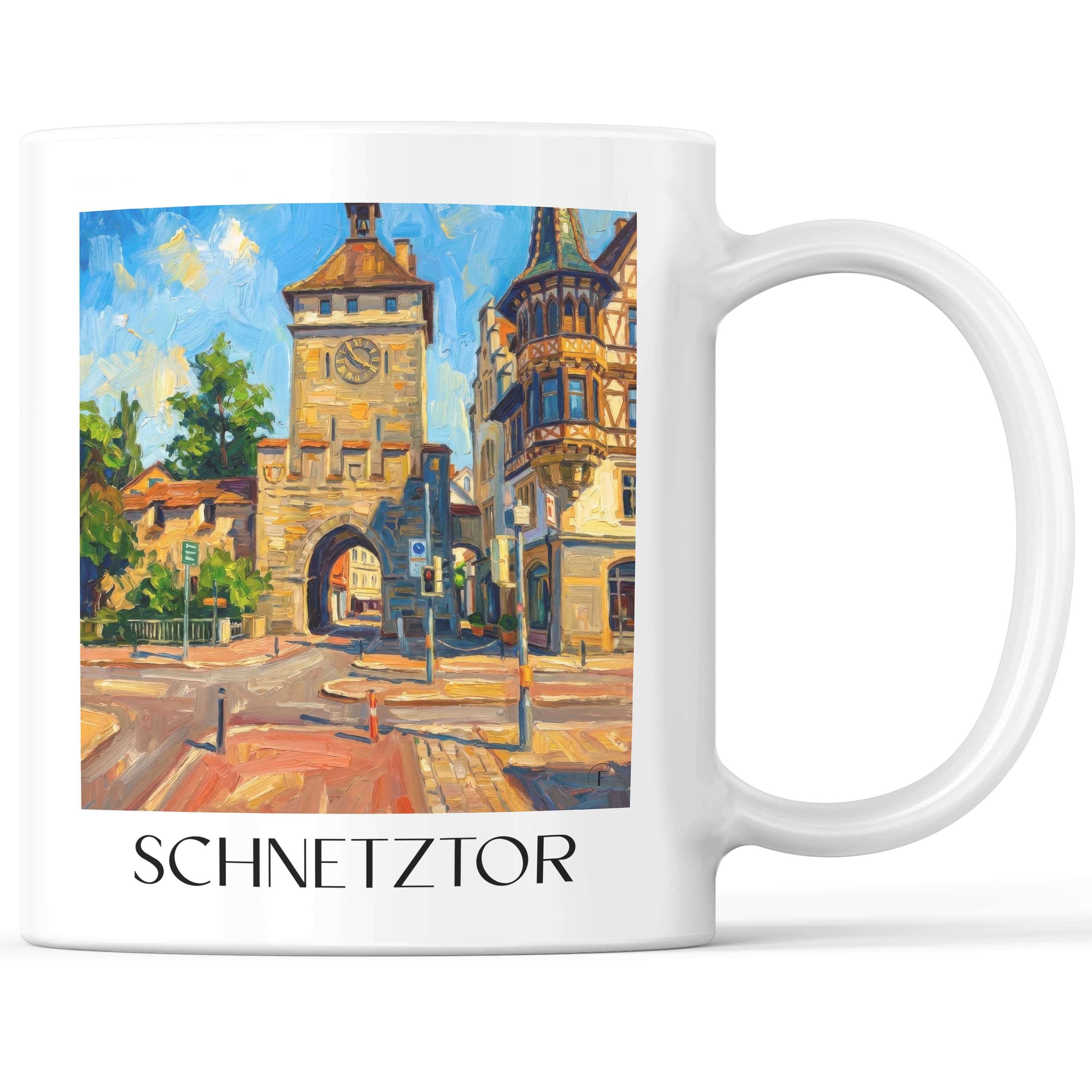 Schnetztor Kaffeebecher - Konstanz - Deutschland Becher - Kaffeetasse im Ölgemälde Stil