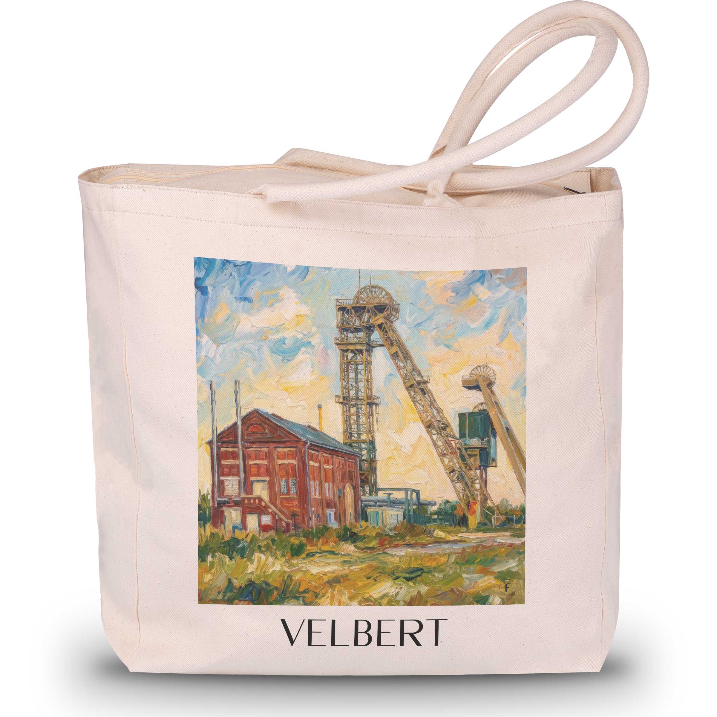 Velbert Shopping Tasche - Bergisches Land - Deutschland Tote Bag - Einkaufstasche im Ölgemälde Stil