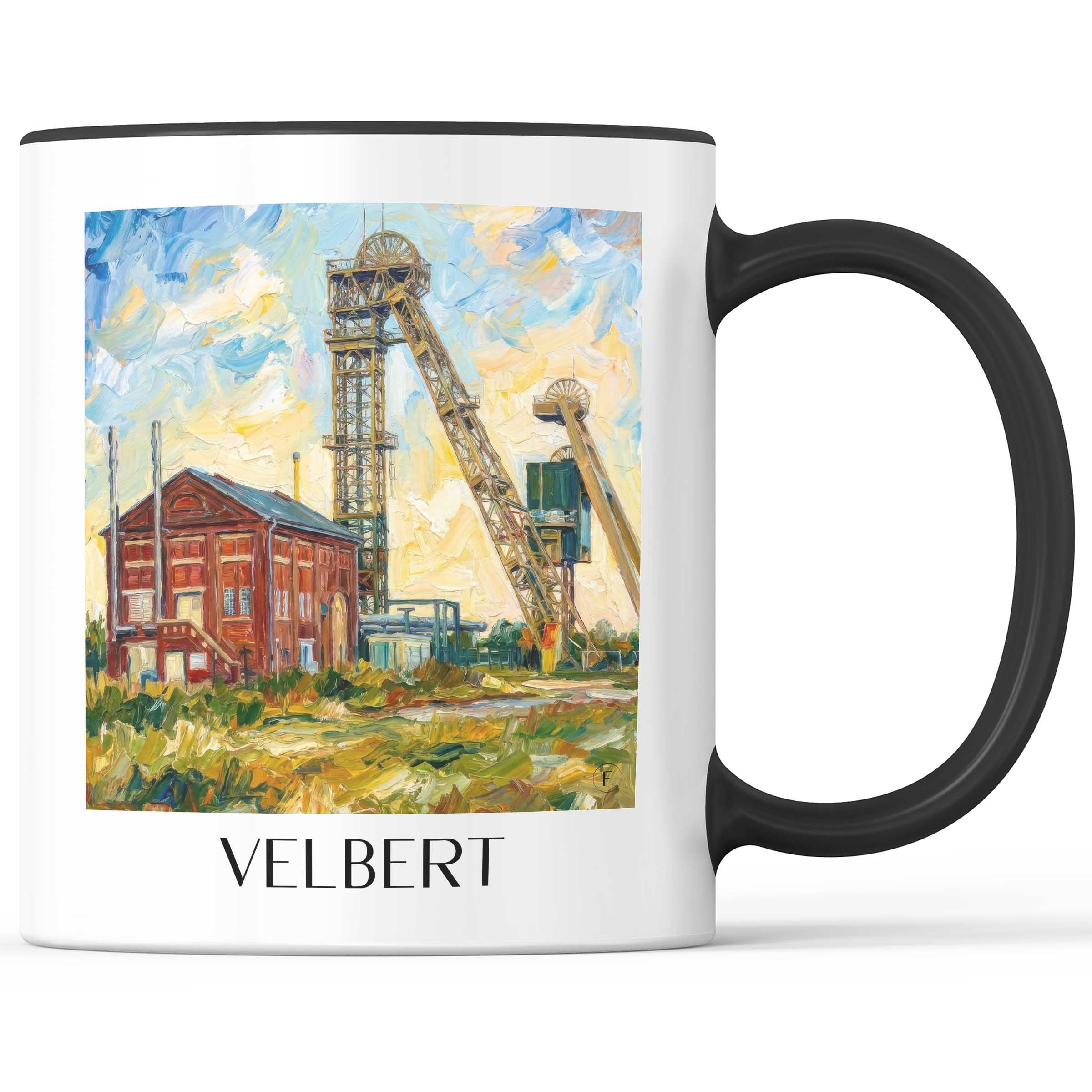 Velbert Kaffeebecher - Bergisches Land - Deutschland Becher - Kaffeetasse im Ölgemälde Stil