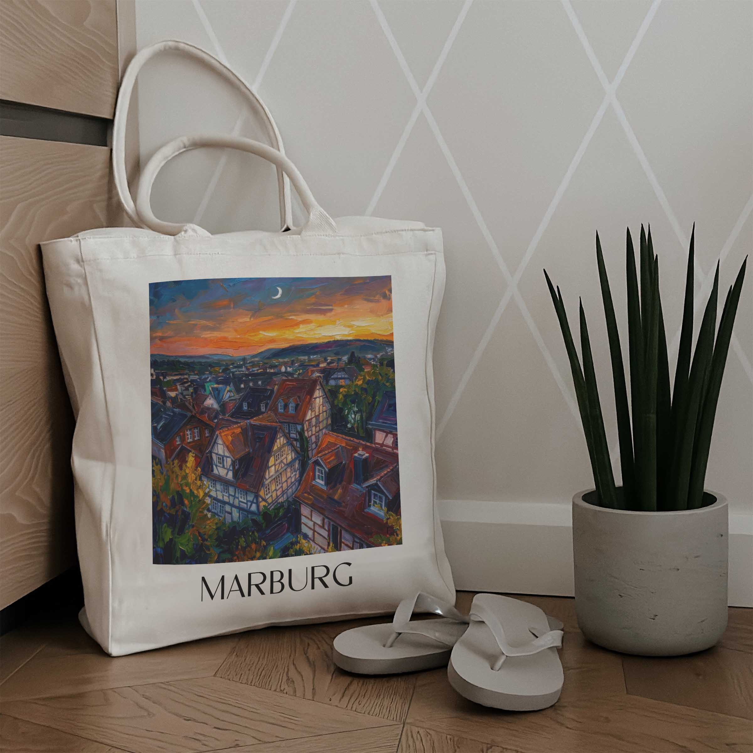 marburg-hessen-deutschland-einkaufstasche-oil-painting-oelgemaelde