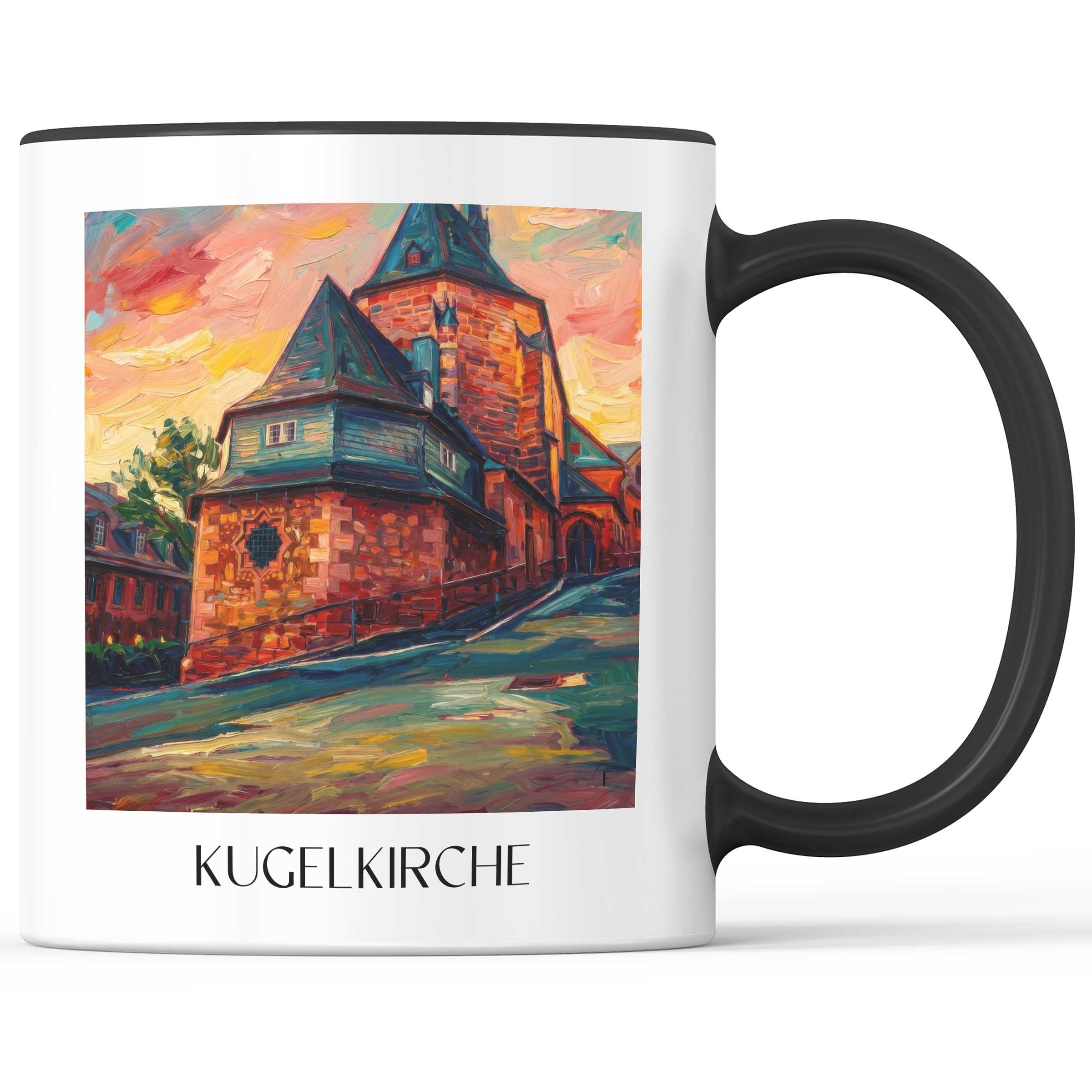 kugelkirche-marburg-deutschland-kaffeebecher-oil-painting-oelgemaelde