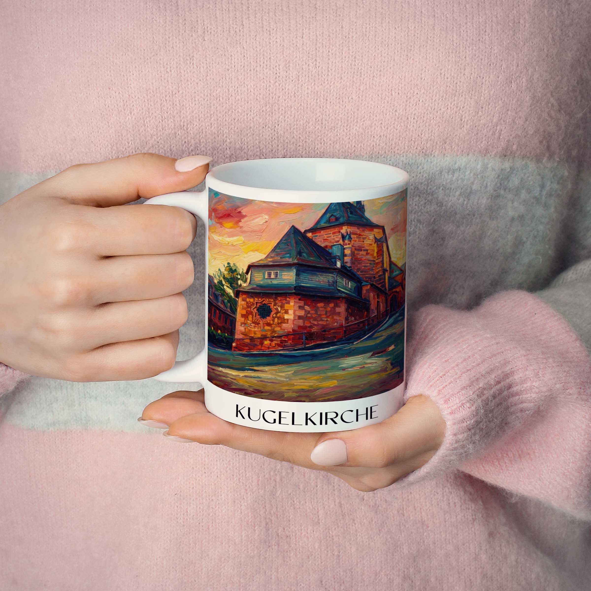 kugelkirche-marburg-deutschland-kaffeebecher-oil-painting-oelgemaelde